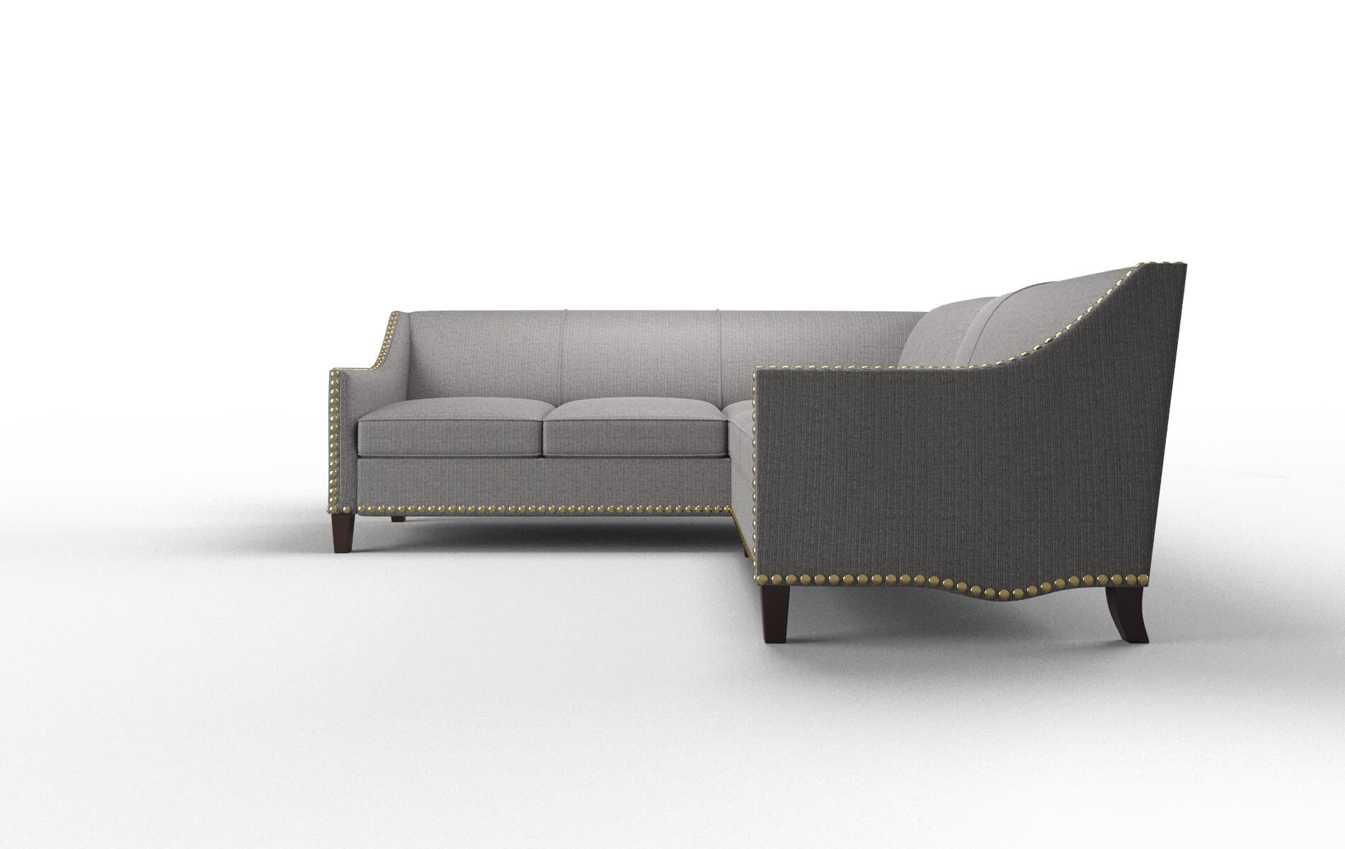 Amsterdam Terrain Oatmeal Sectional espresso legs 5