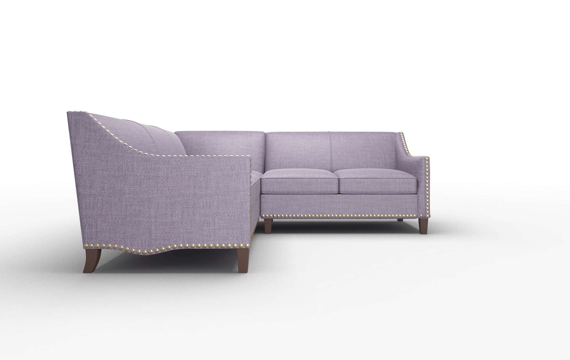 Amsterdam Tess Blackberry Sectional espresso legs 2