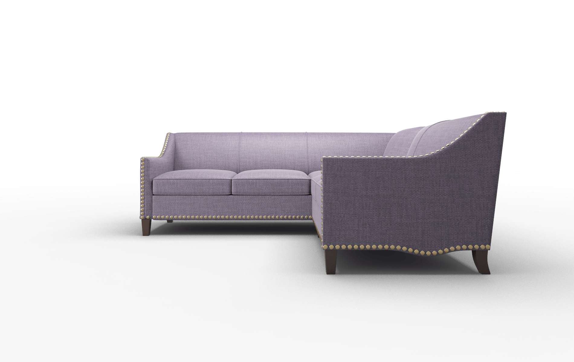 Amsterdam Tess Blackberry Sectional espresso legs 5