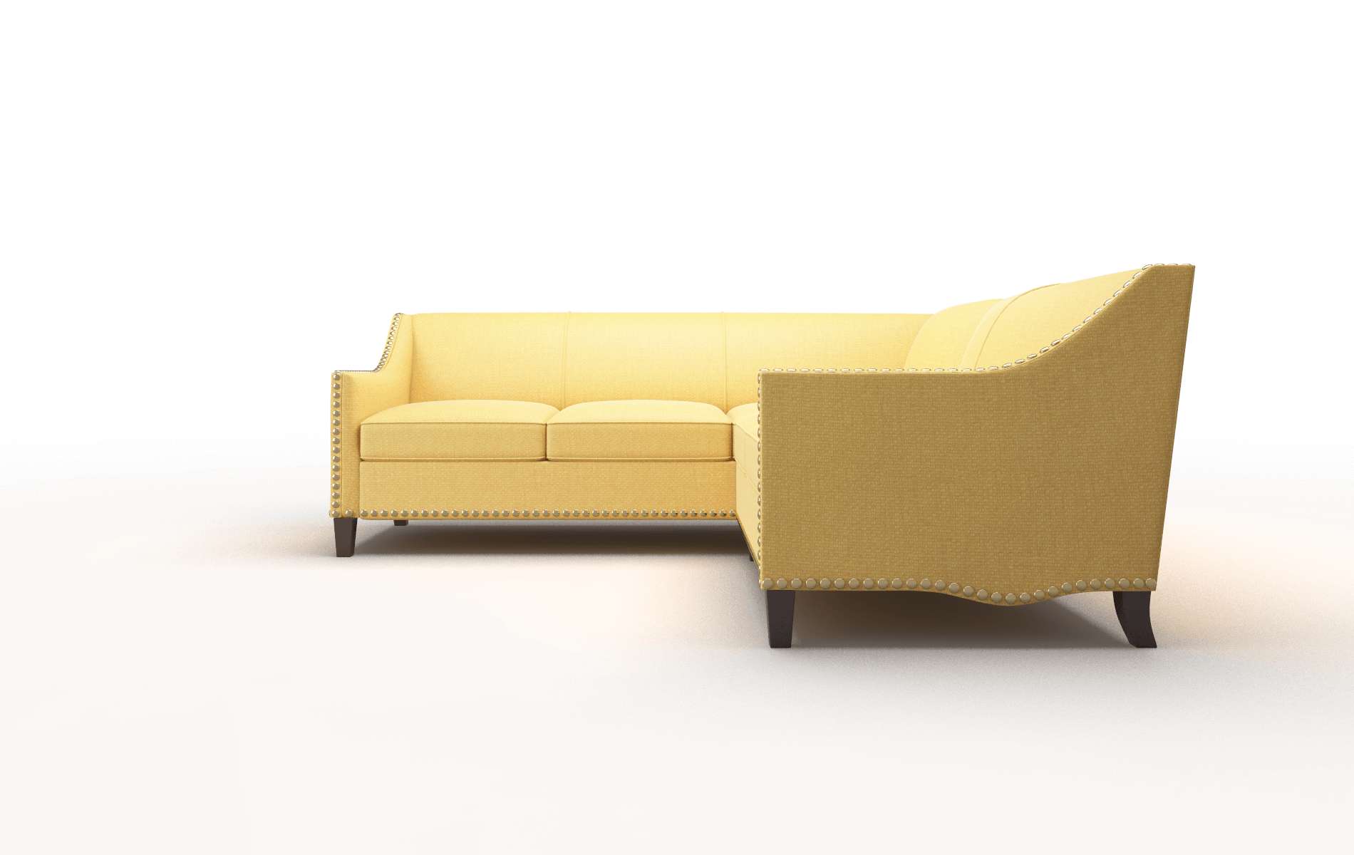 Amsterdam Tess Turmeric Sectional espresso legs 5