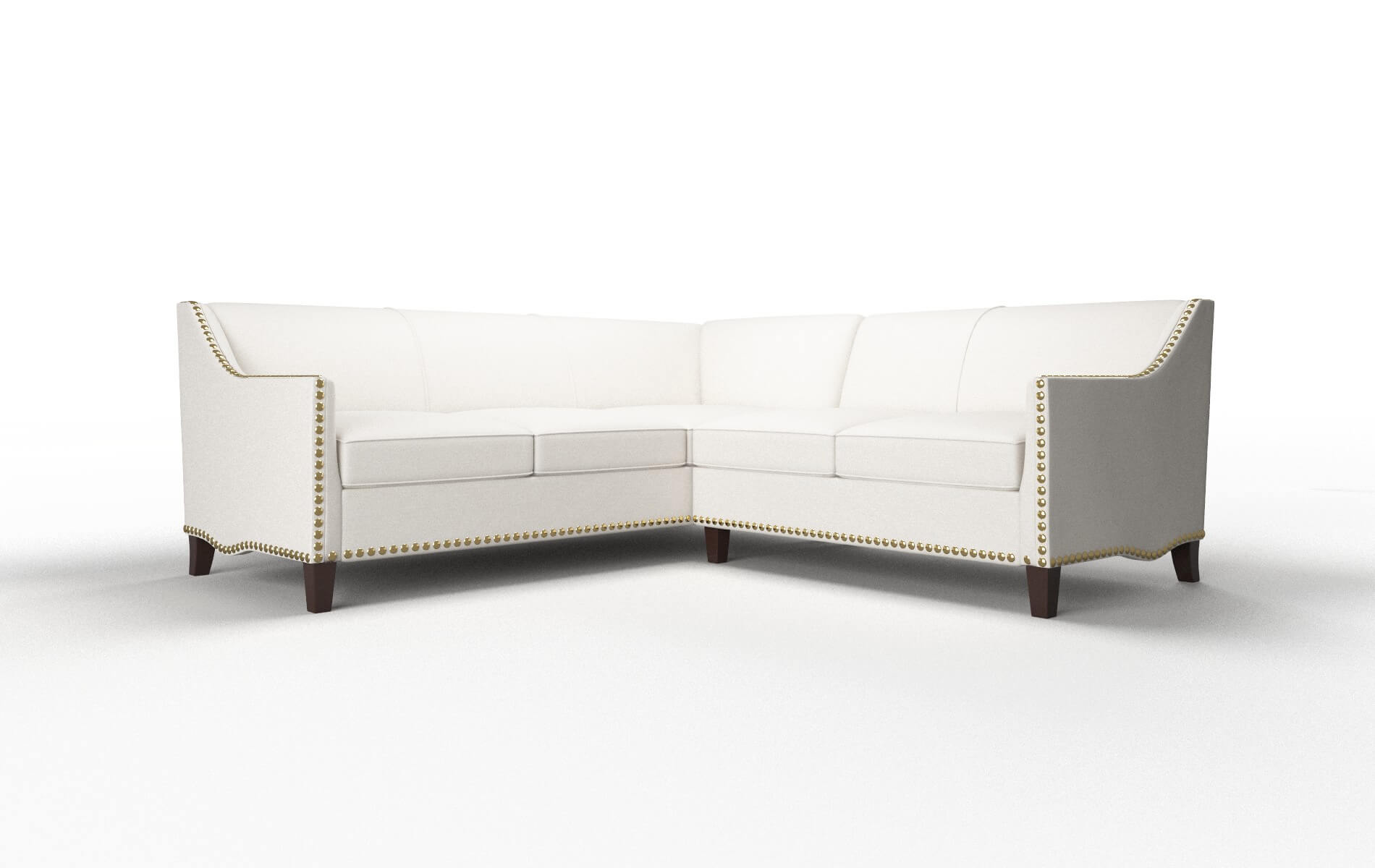 Amsterdam Venice Eggshell Sectional espresso legs 1