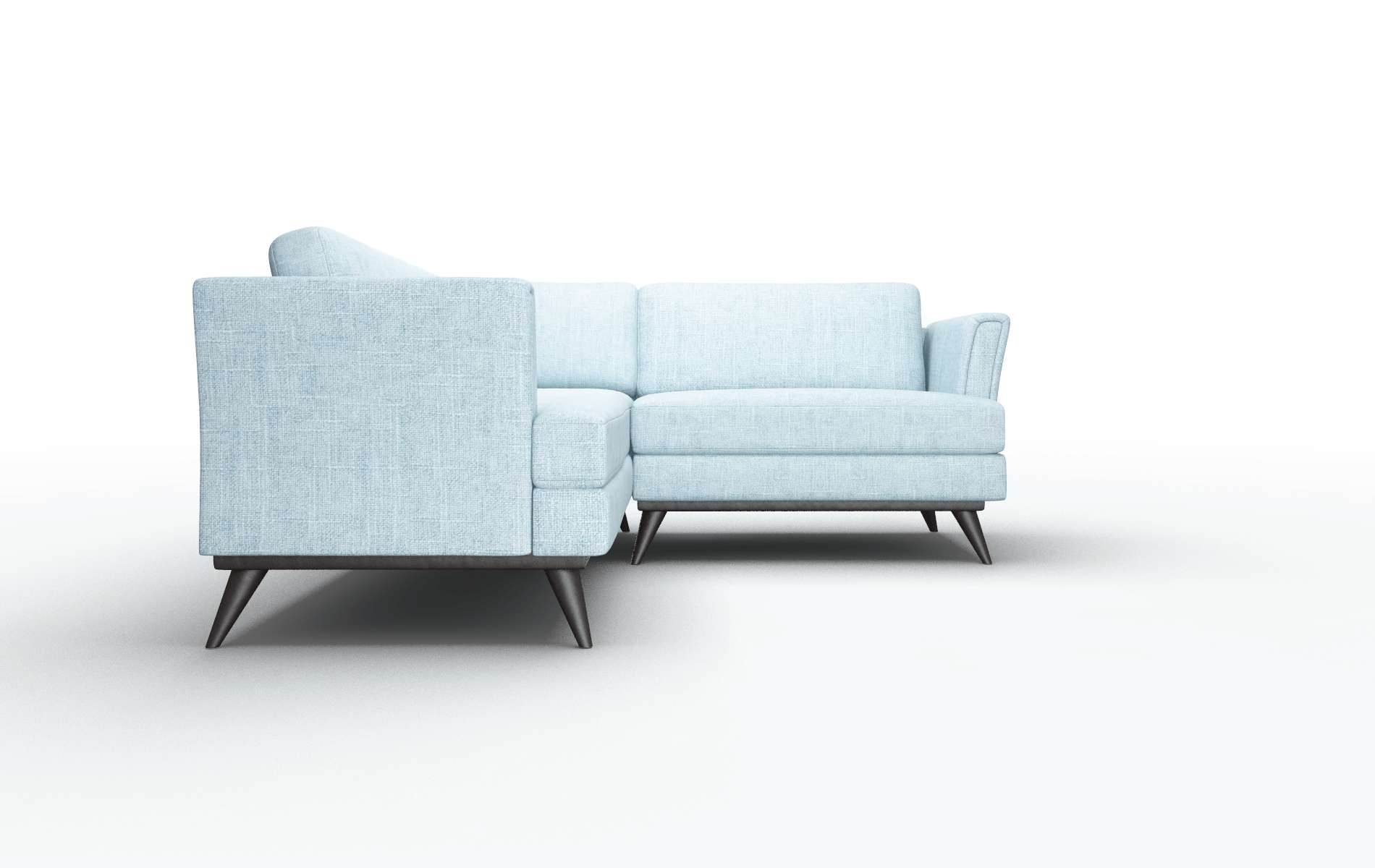 Antalya Atlas Turquoise Sectional espresso legs 2