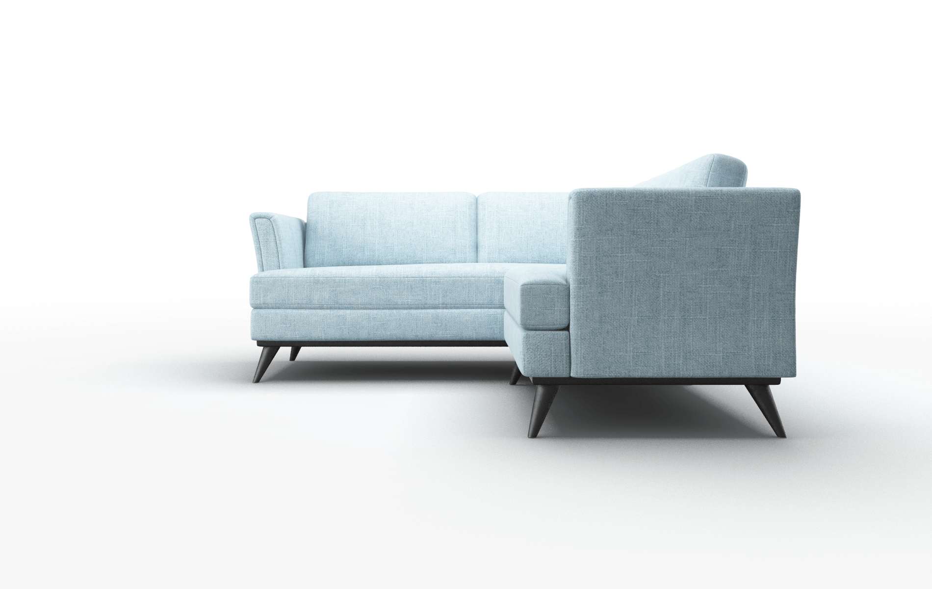 Antalya Atlas Turquoise Sectional espresso legs 5