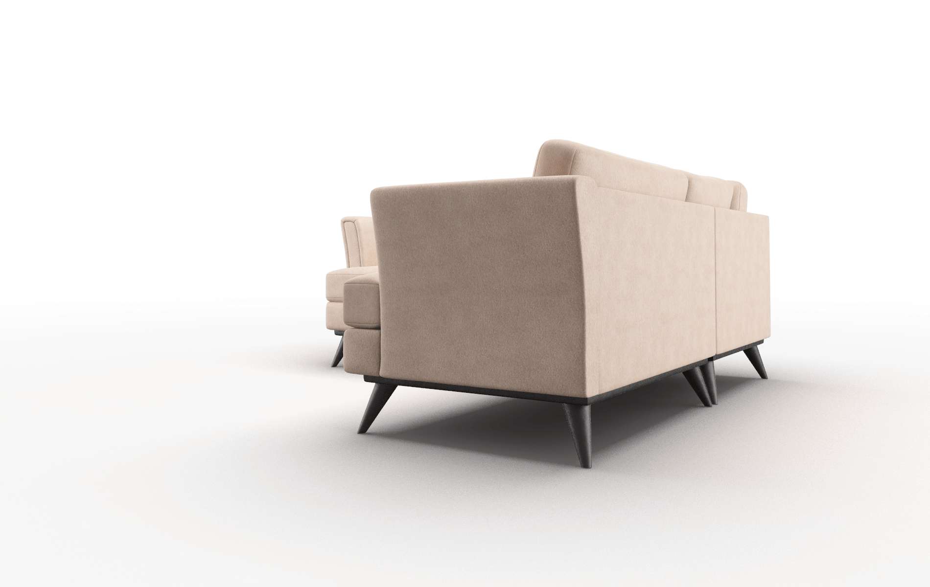 Antalya Bella Cocoa Sectional espresso legs 4