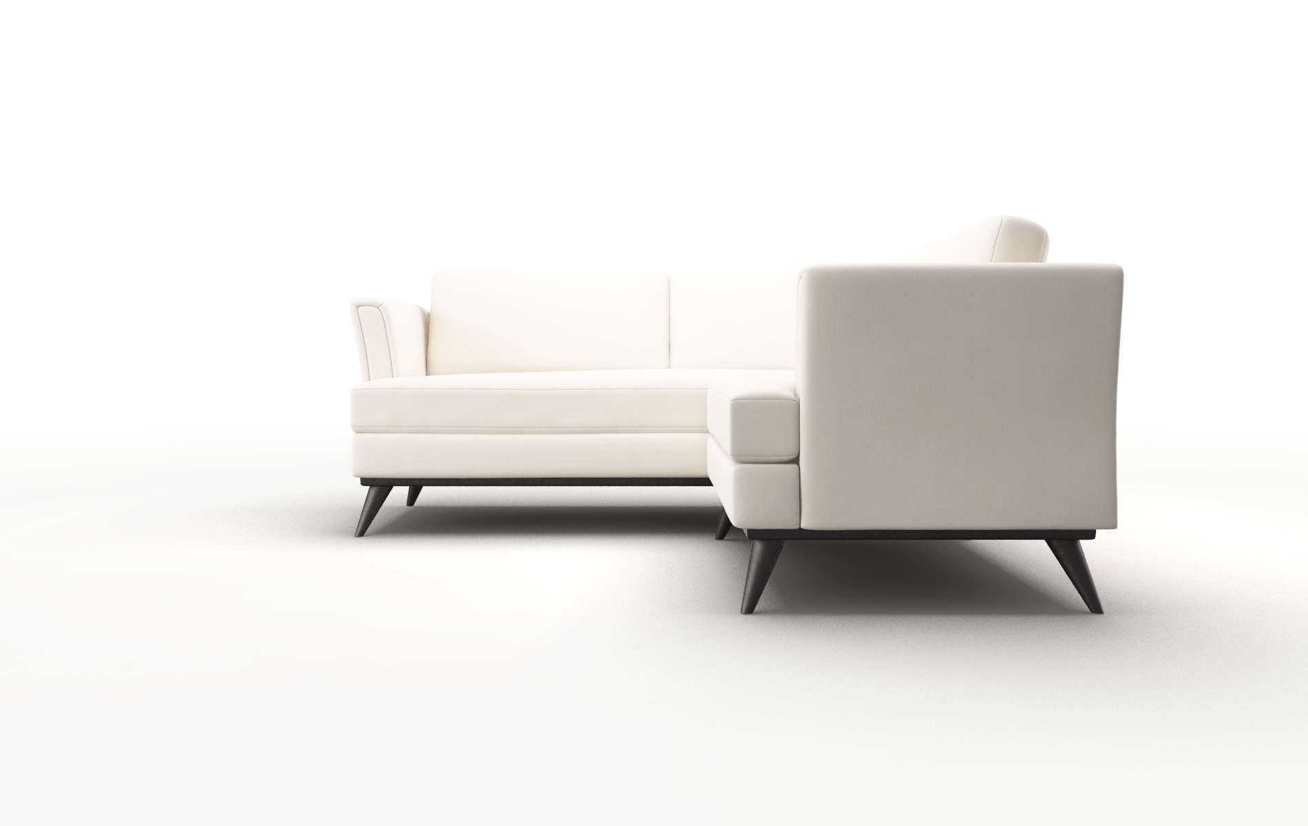 Antalya Blanche Milky Sectional espresso legs 5
