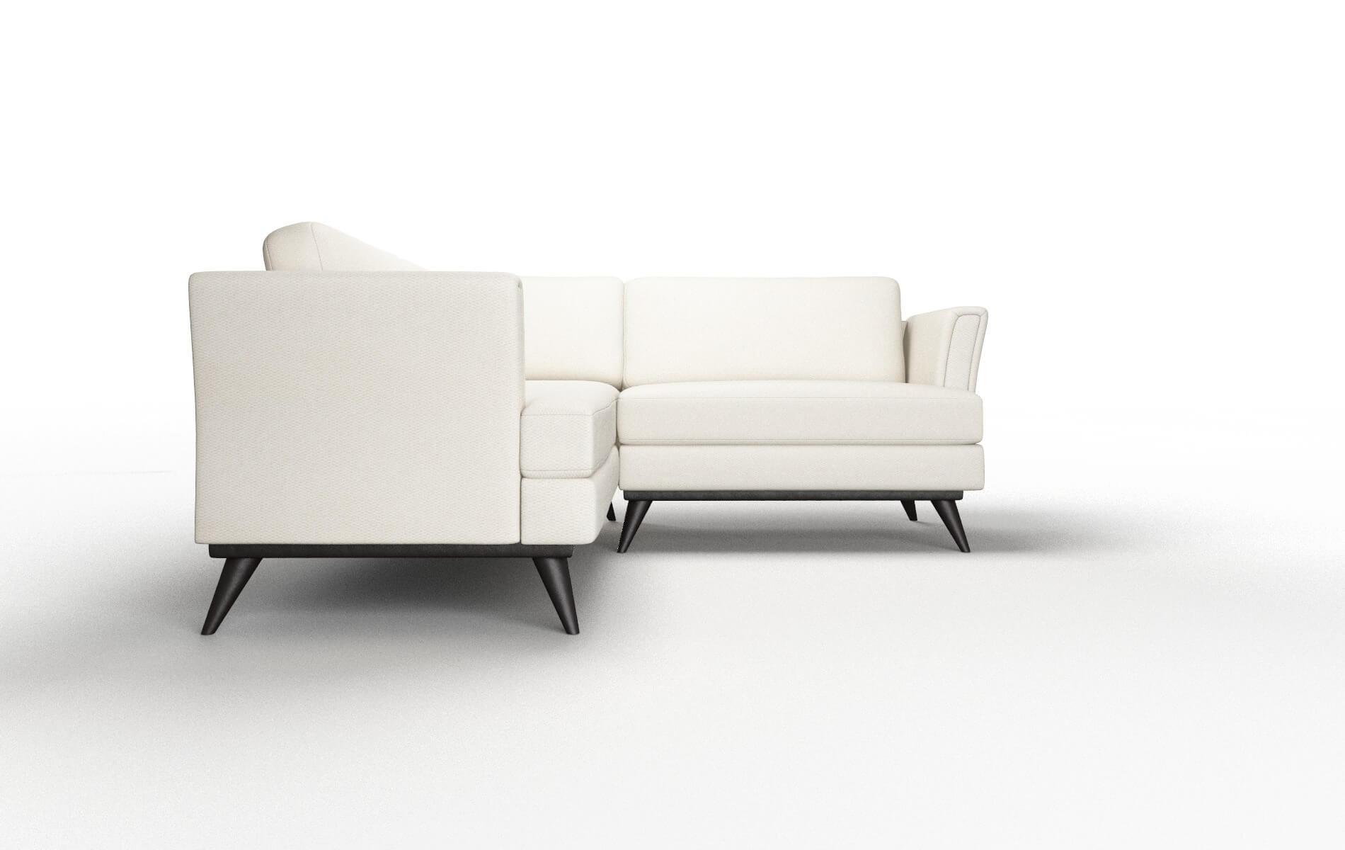 Antalya Bungalow Ivory Sectional espresso legs 2