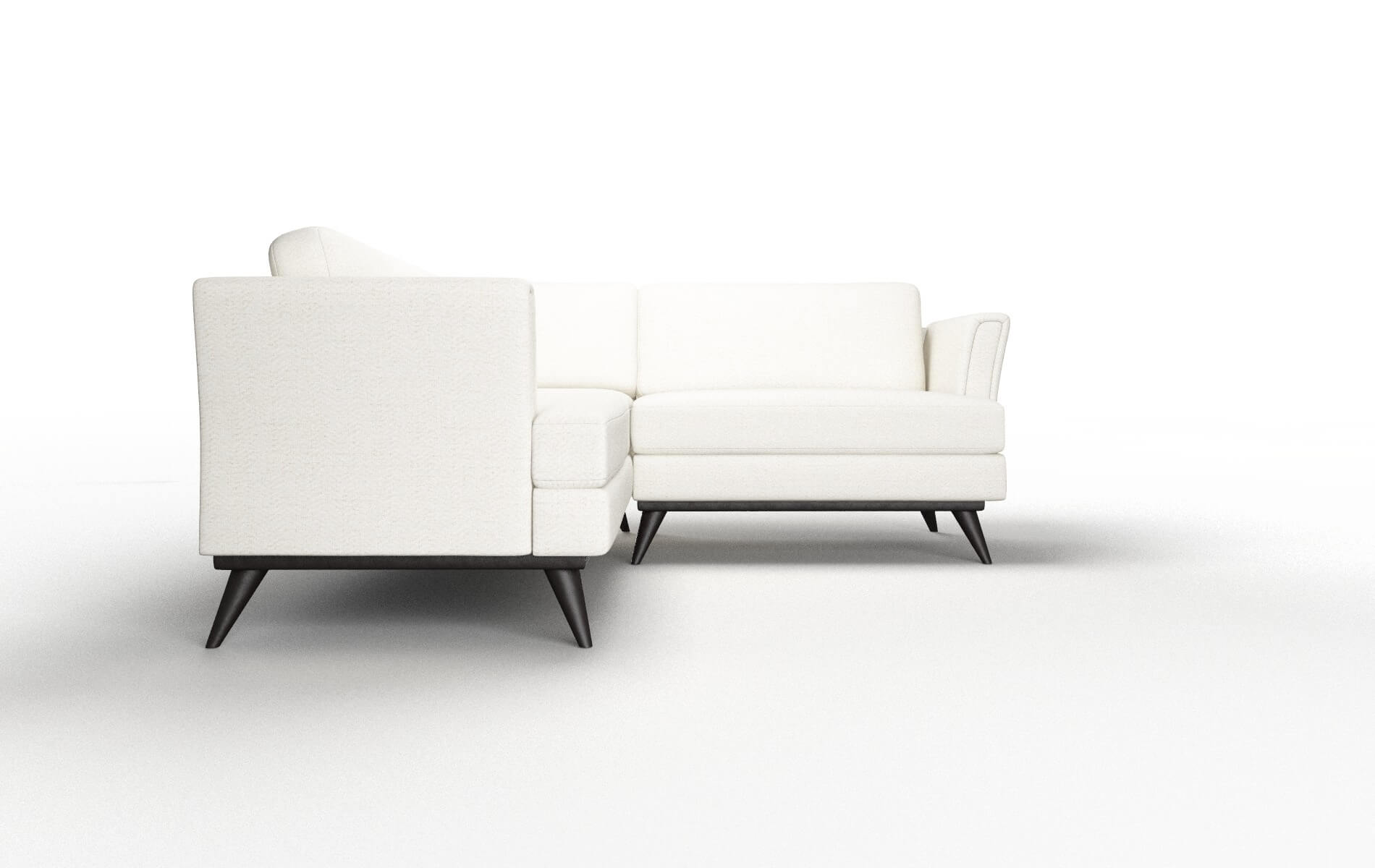 Antalya Catalina Ivory Sectional espresso legs 2