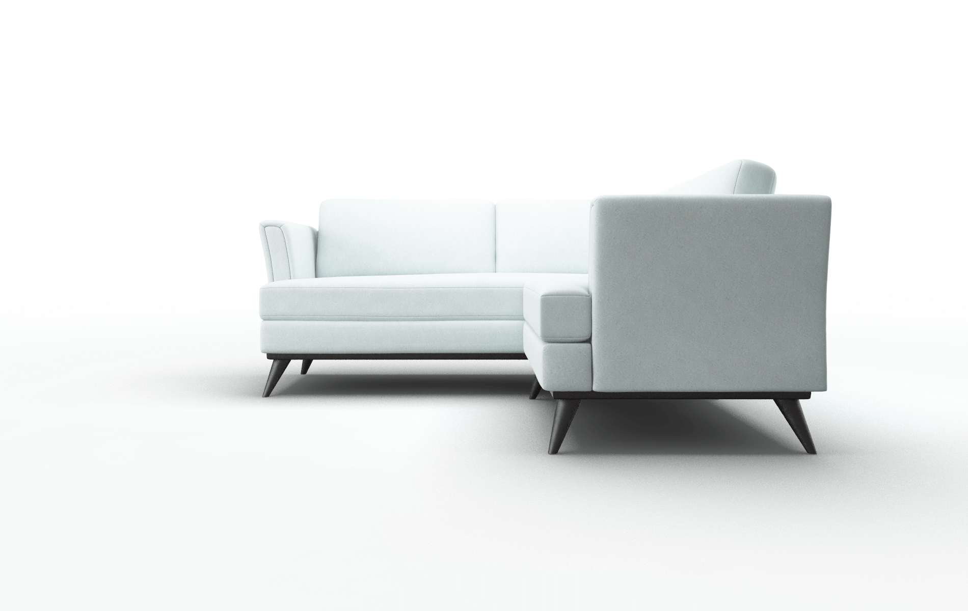 Antalya Clyde Cornflower Sectional espresso legs 5