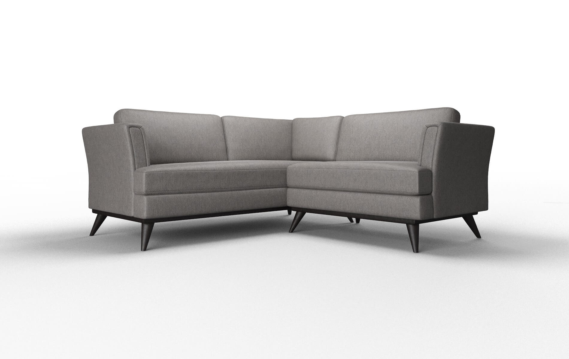 Antalya Cosmo Charcoal Sectional espresso legs