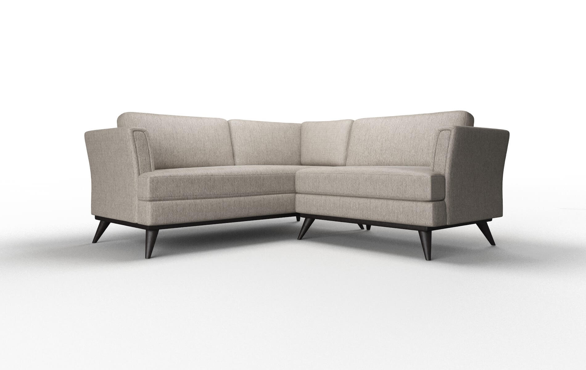 Antalya Cosmo Taupe Sectional espresso legs 1