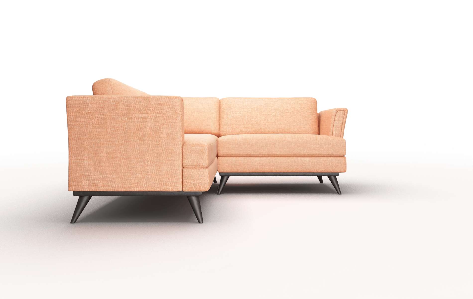 Antalya Durham Tangerine Sectional espresso legs 2