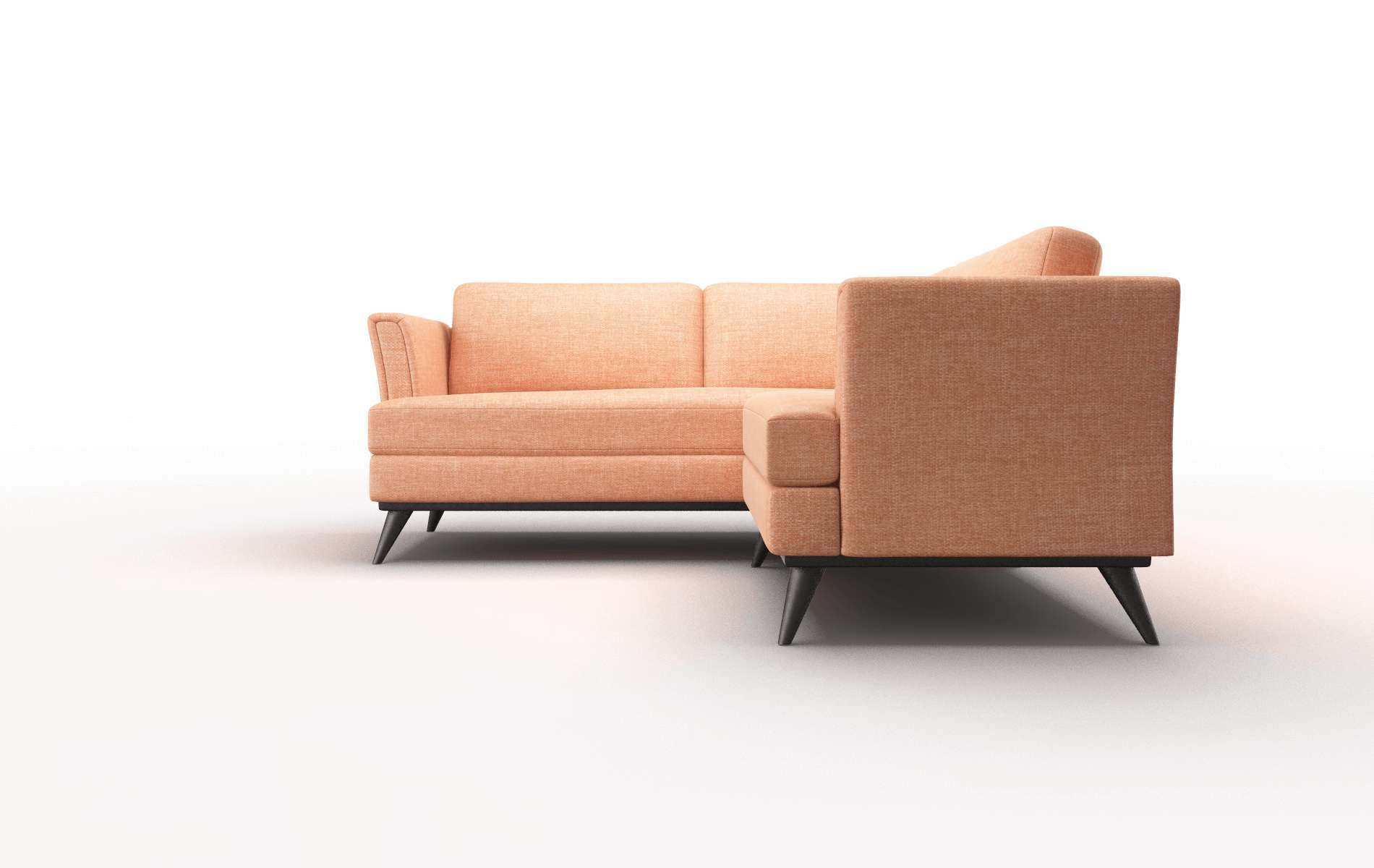 Antalya Durham Tangerine Sectional espresso legs 5