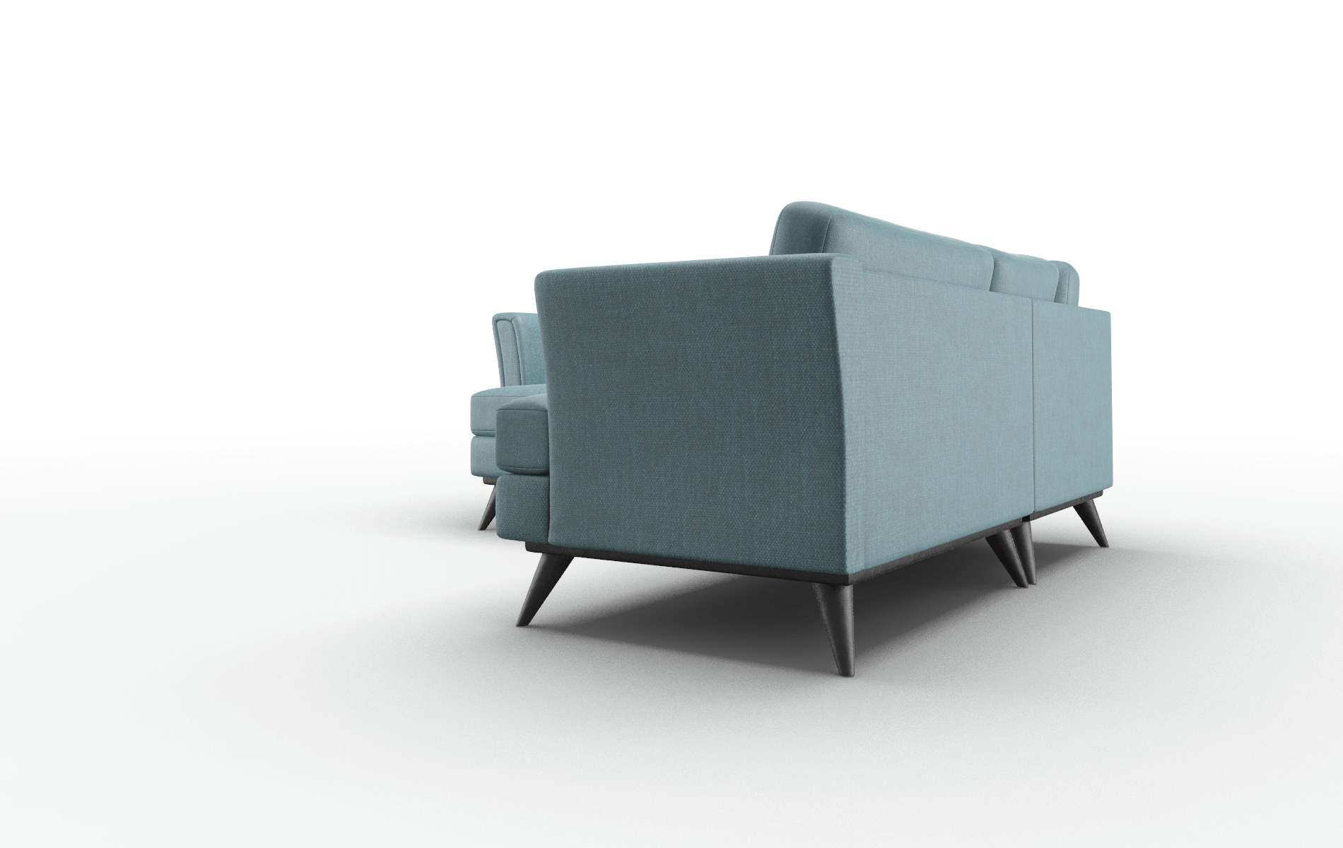Antalya Elliot Teal Sectional espresso legs 4