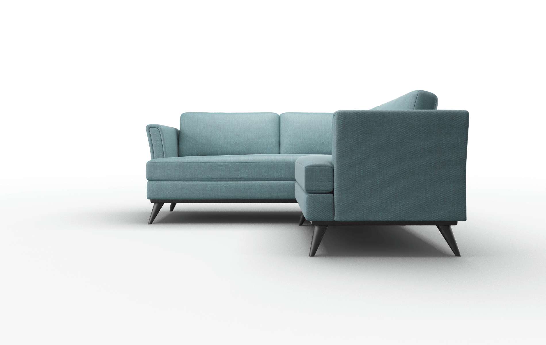 Antalya Elliot Teal Sectional espresso legs 5