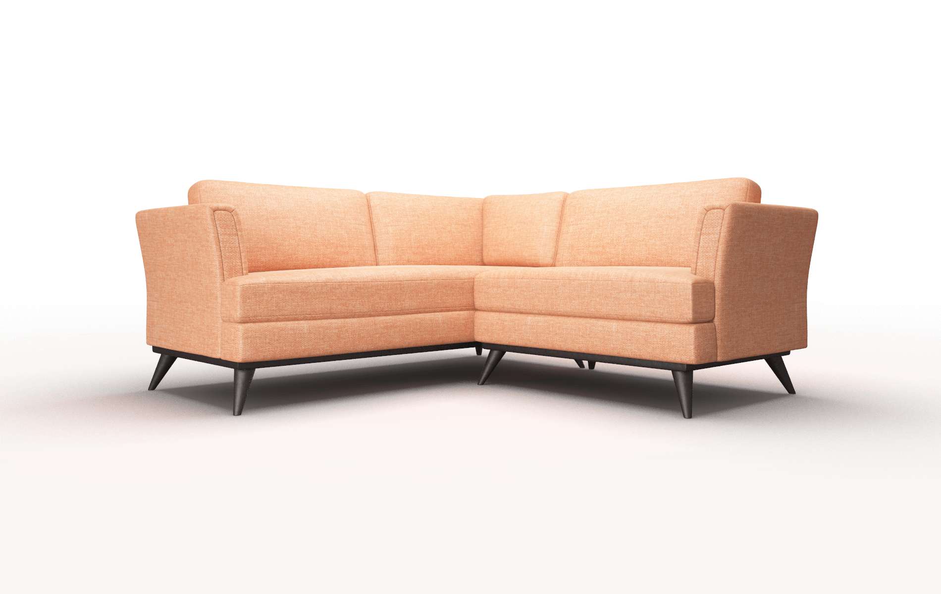 Antalya Hepburn Appricot Sectional espresso legs