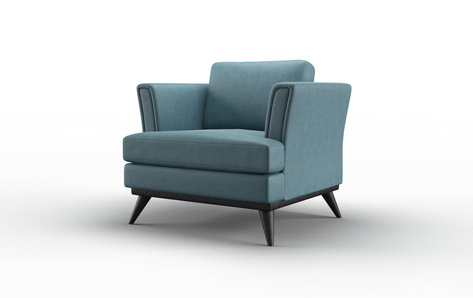 Antalya Hepburn Teal Chair espresso legs 4