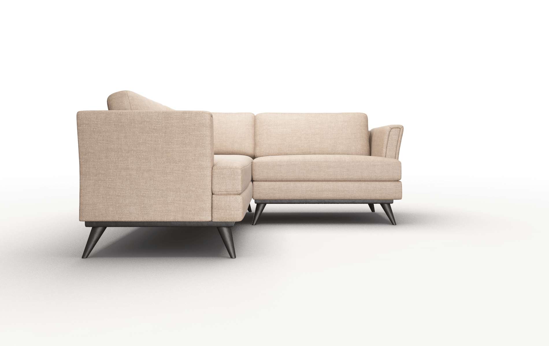 Antalya Keylargo Mink Sectional espresso legs 2