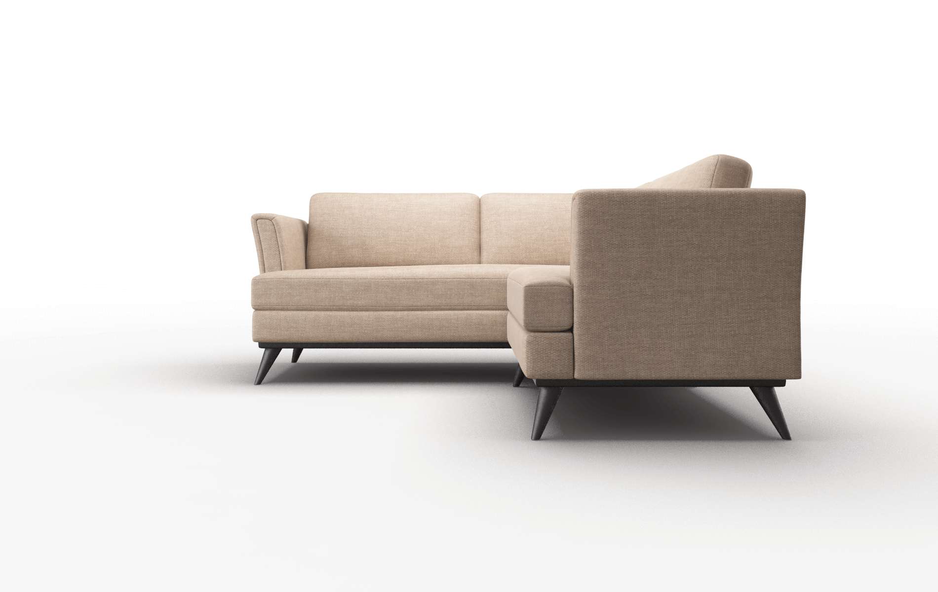 Antalya Keylargo Mink Sectional espresso legs 5