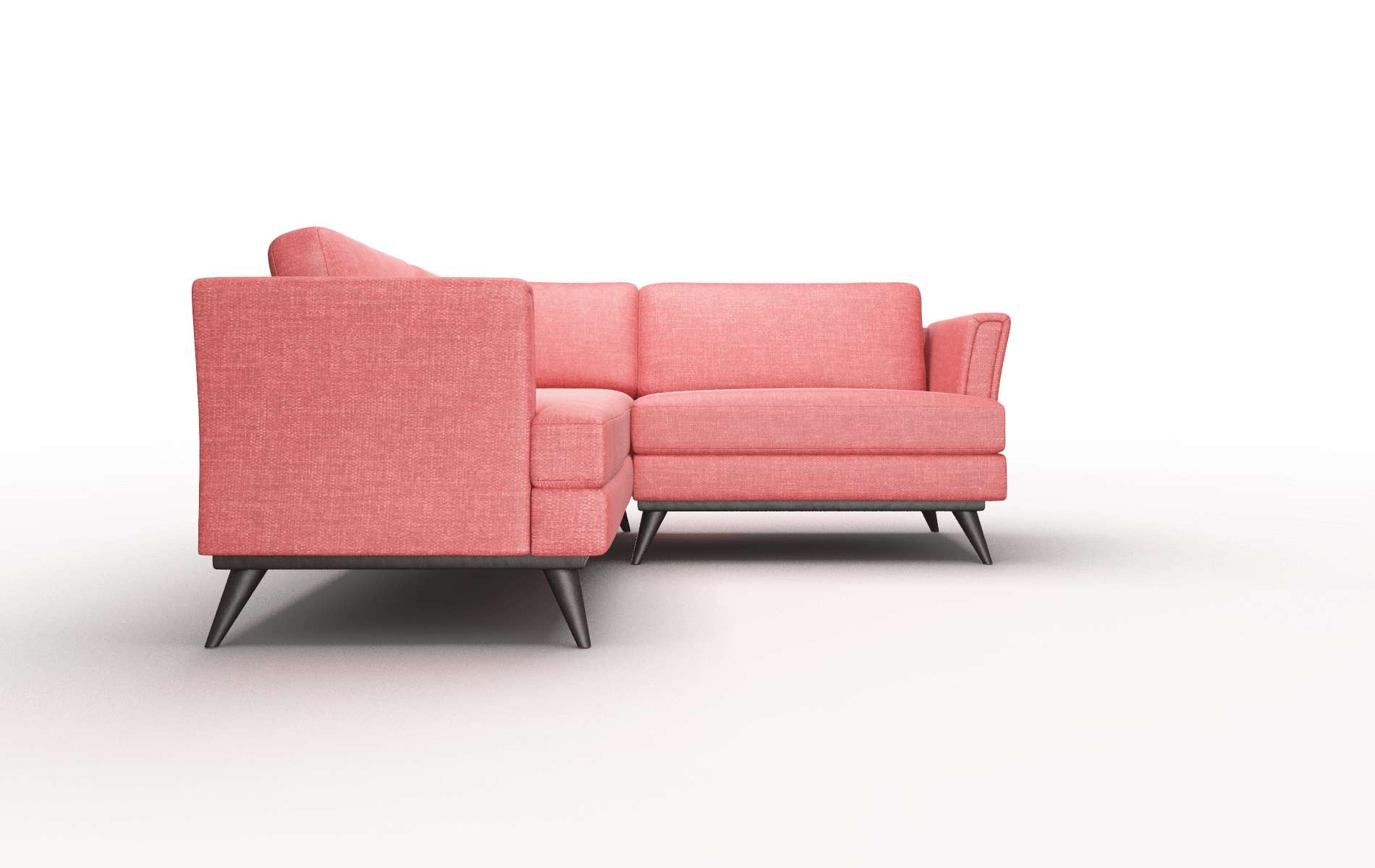 Antalya Leslie Poppy Sectional espresso legs 2