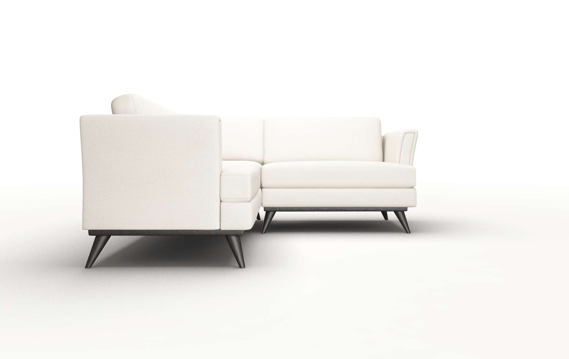 Antalya Malibu Linen Sectional espresso legs 2