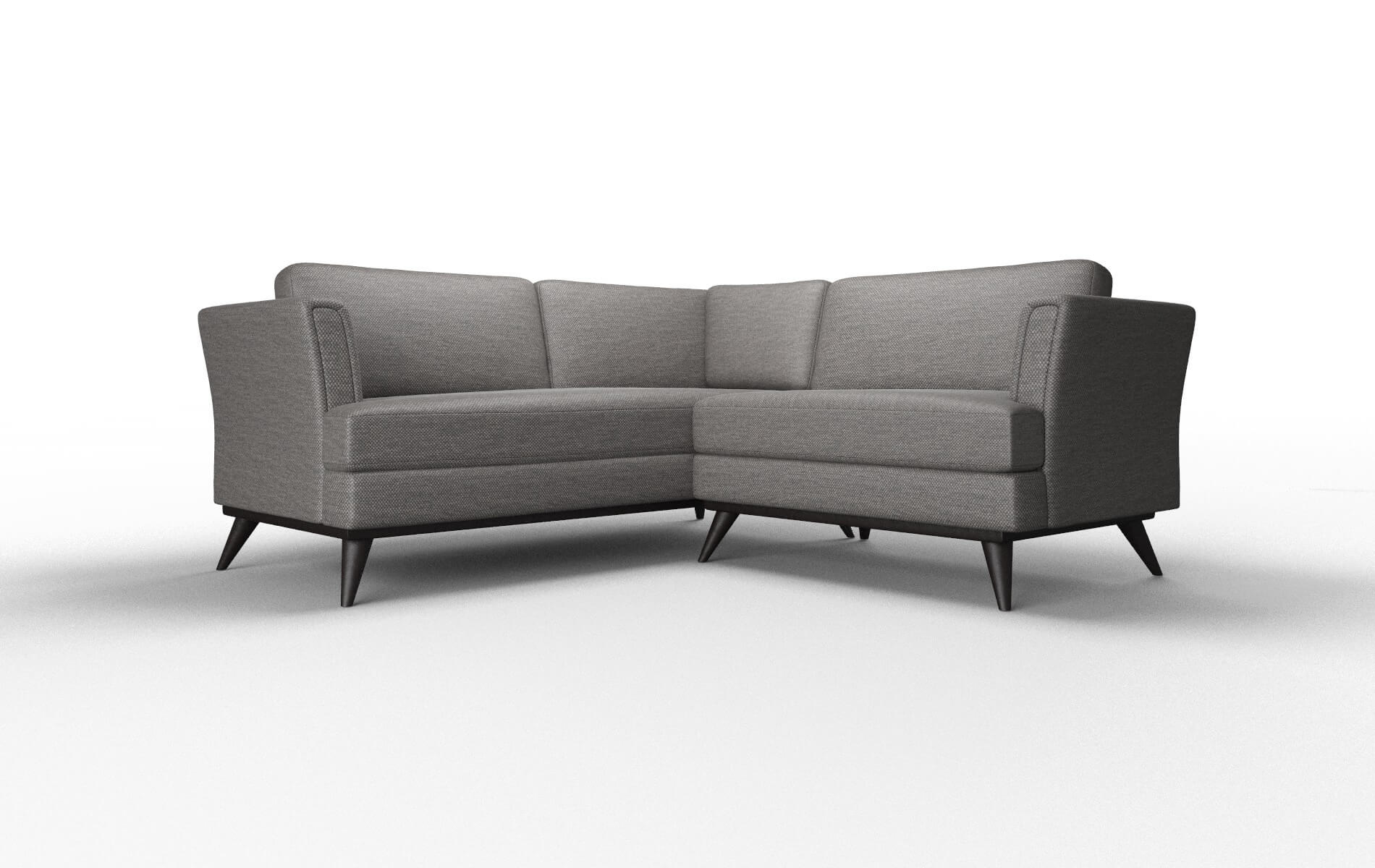 Antalya Oscar Charcoal Sectional espresso legs 1