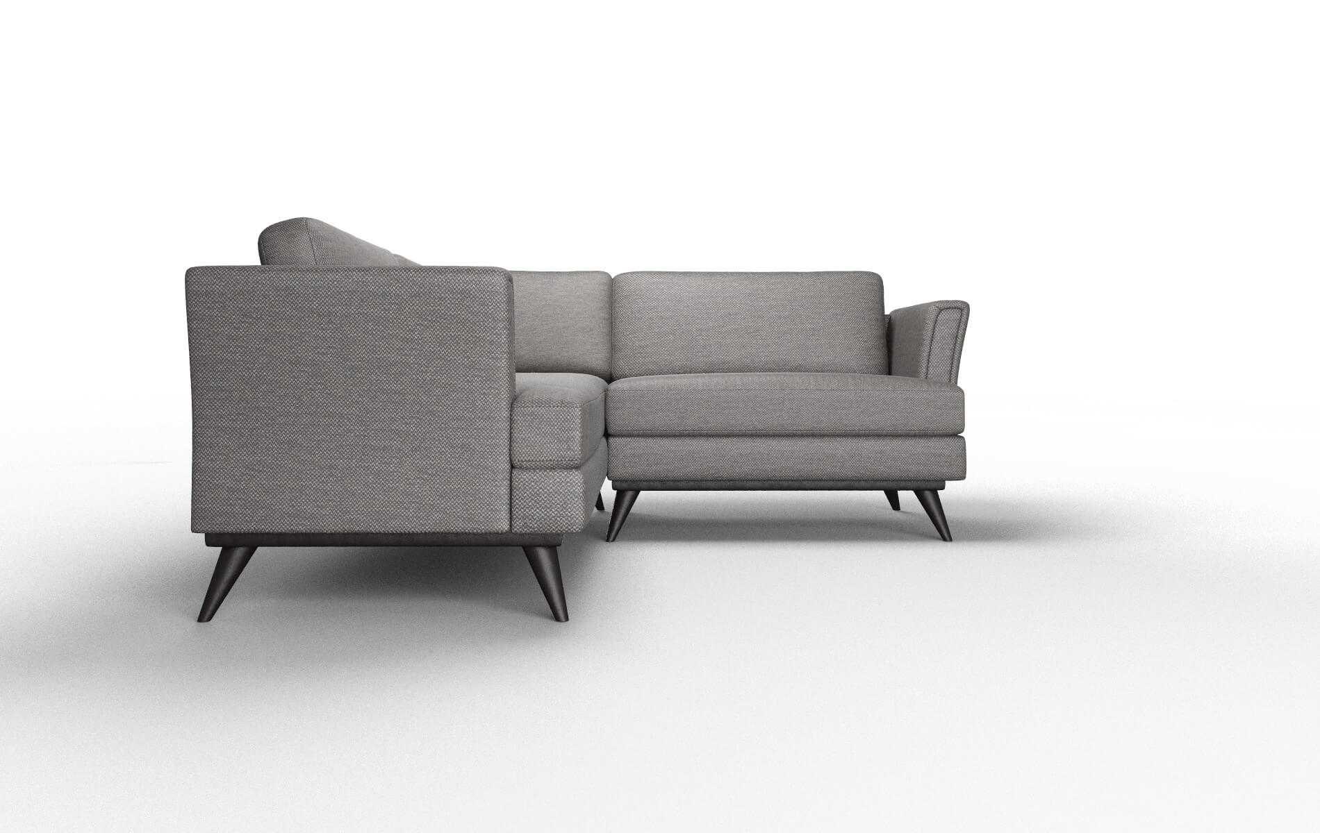 Antalya Oscar Charcoal Sectional espresso legs 2
