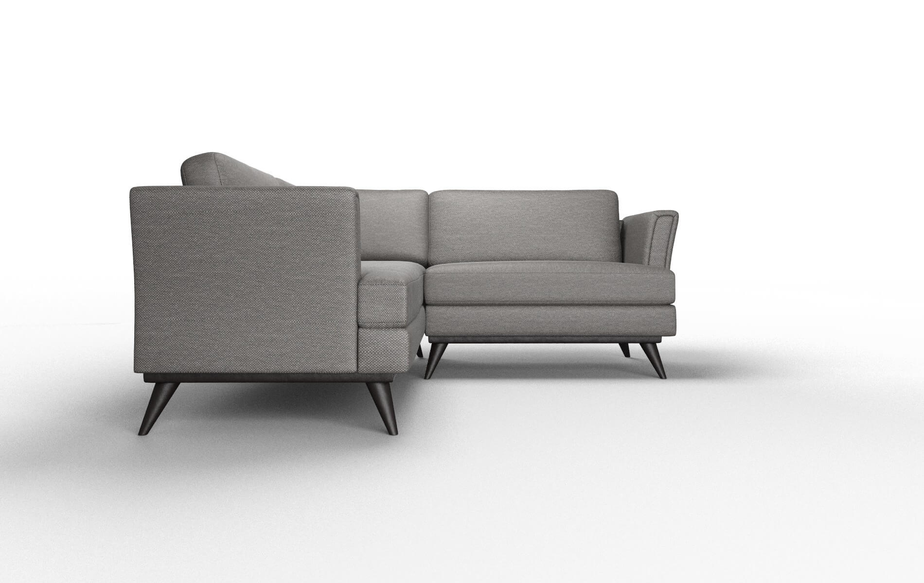 Antalya Oscar Grey Sectional espresso legs 2