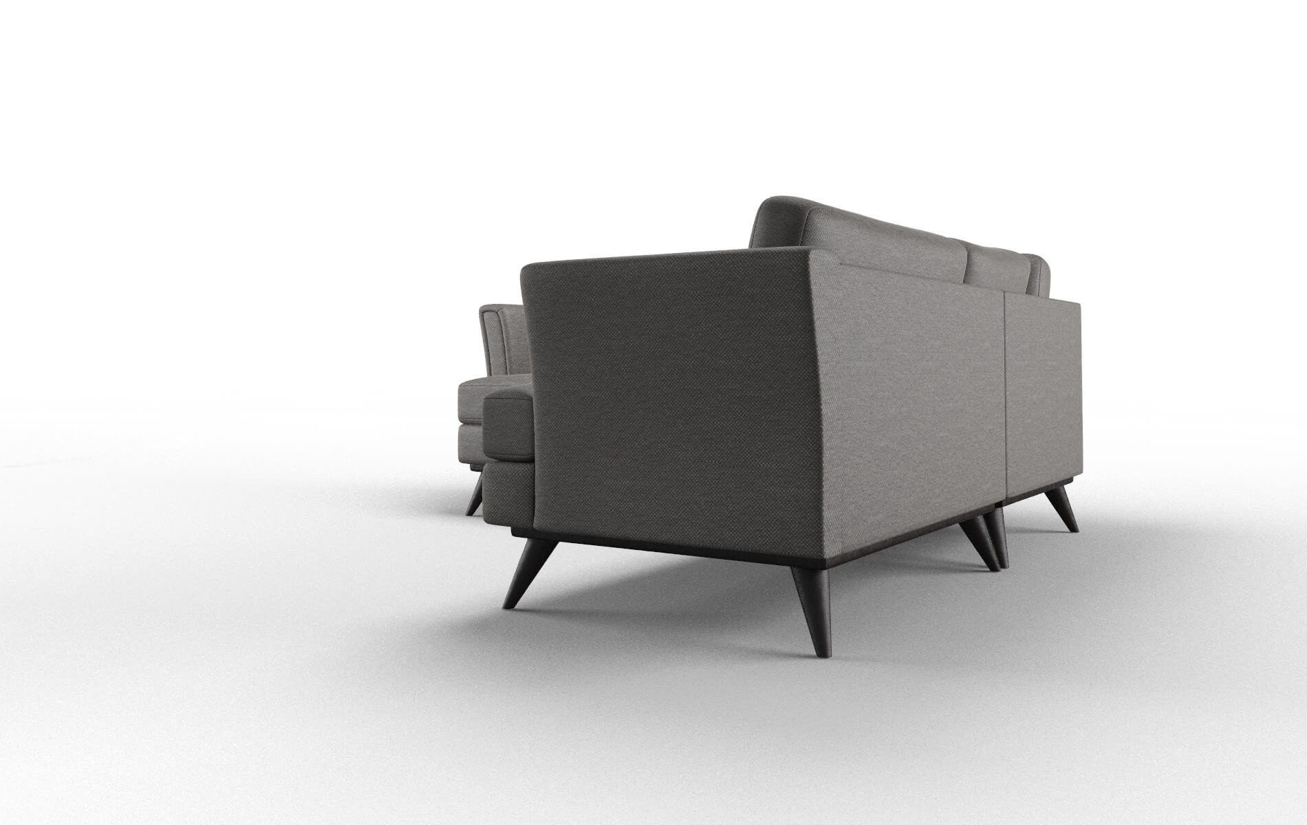 Antalya Oscar Grey Sectional espresso legs 4
