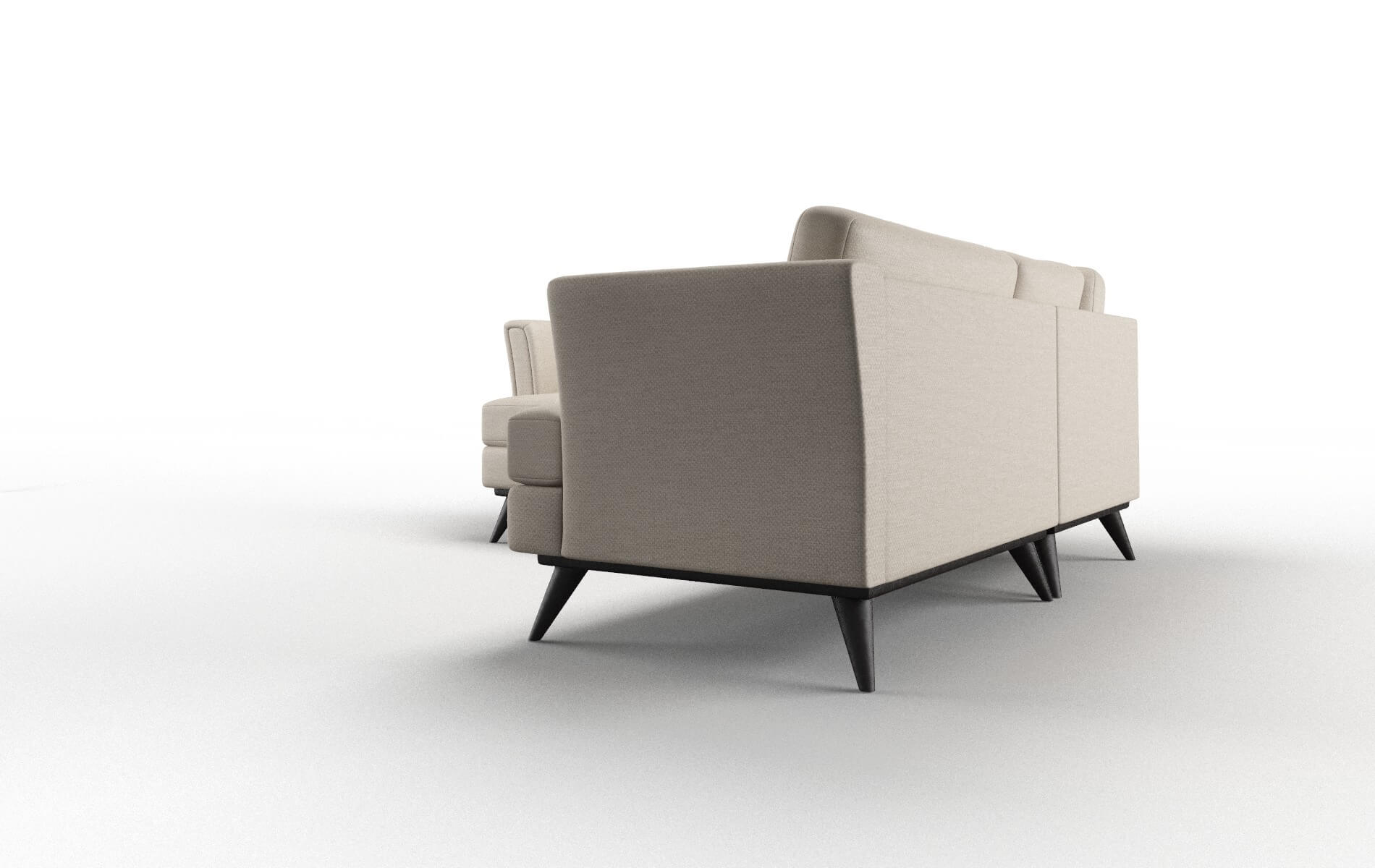 Antalya Oscar Linen Sectional espresso legs 4