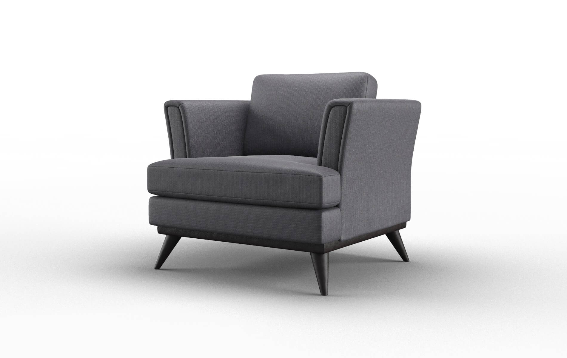 Antalya Parker Charcoal Chair espresso legs 4