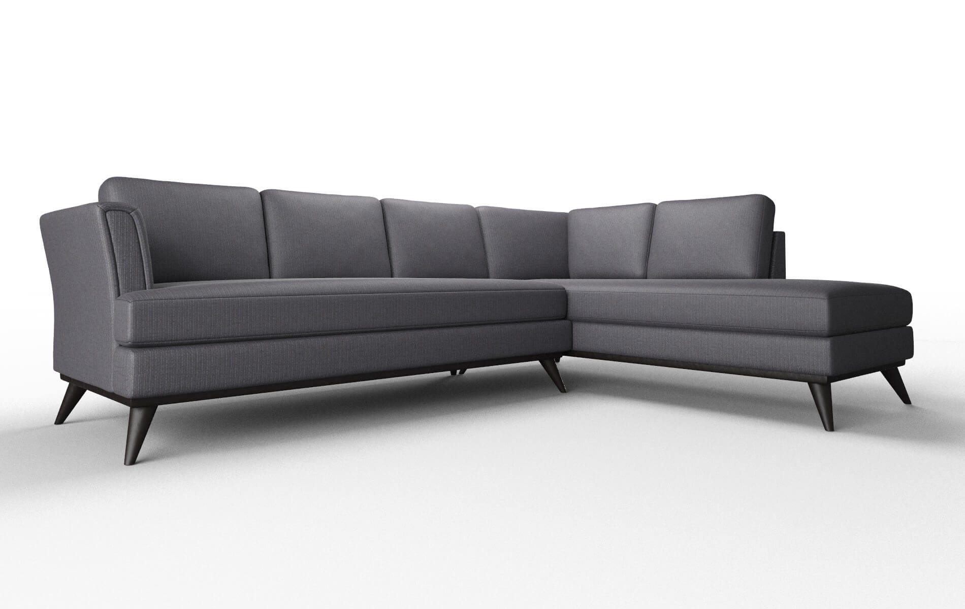 Antalya Parker Charcoal Panel espresso legs 2