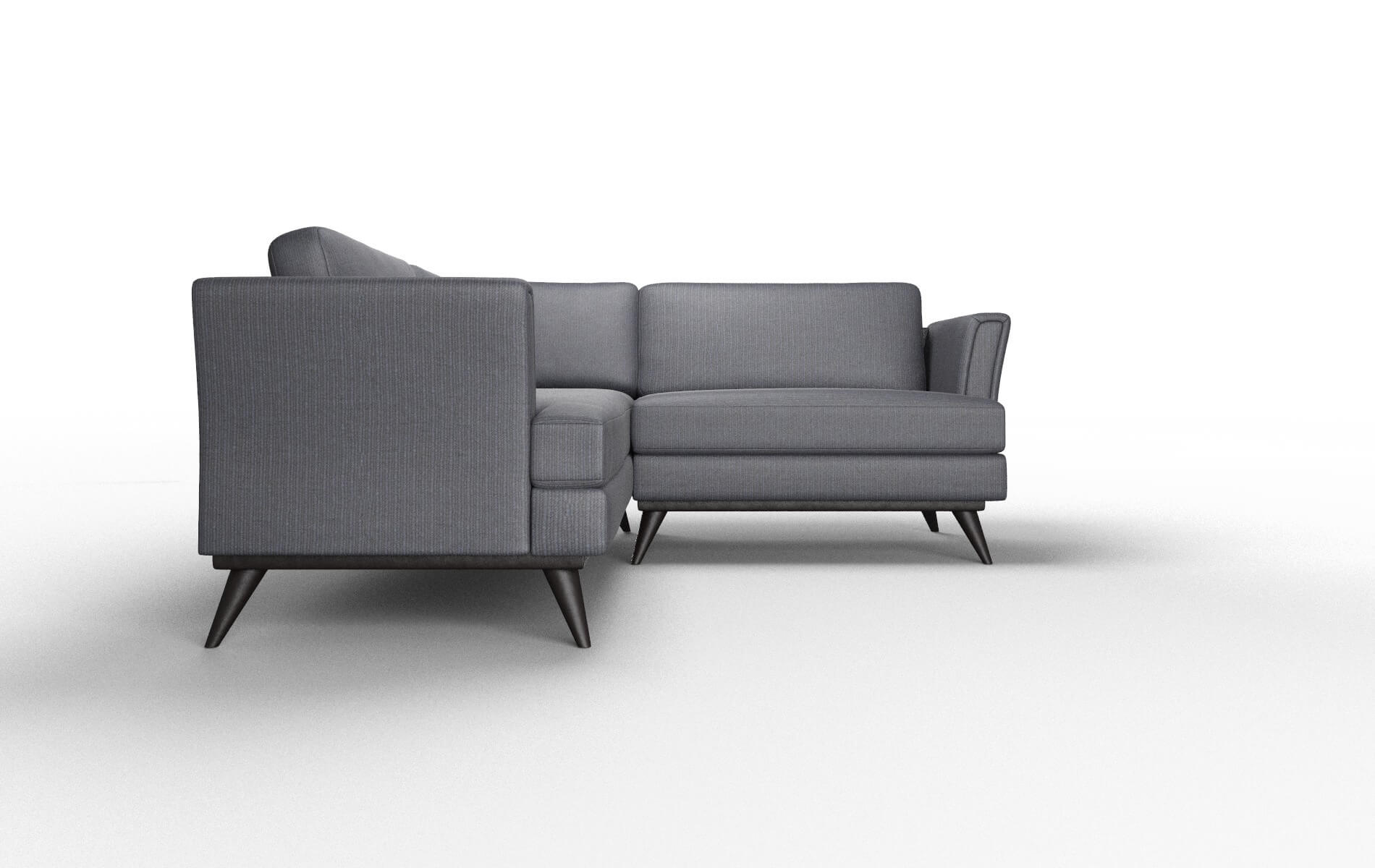 Antalya Parker Midnight Sectional espresso legs 2