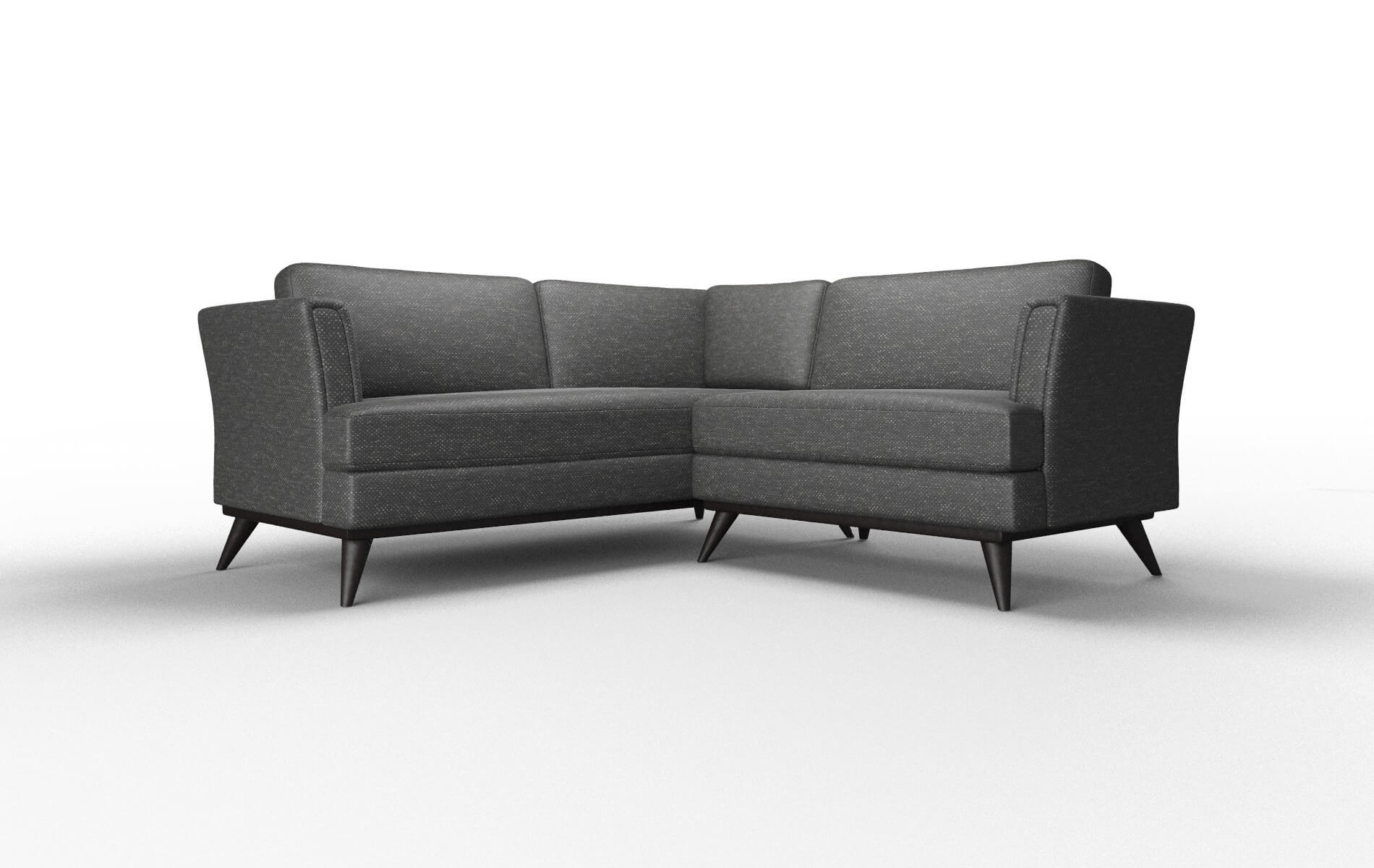 Antalya Phoenix Charcoal Sectional espresso legs 1