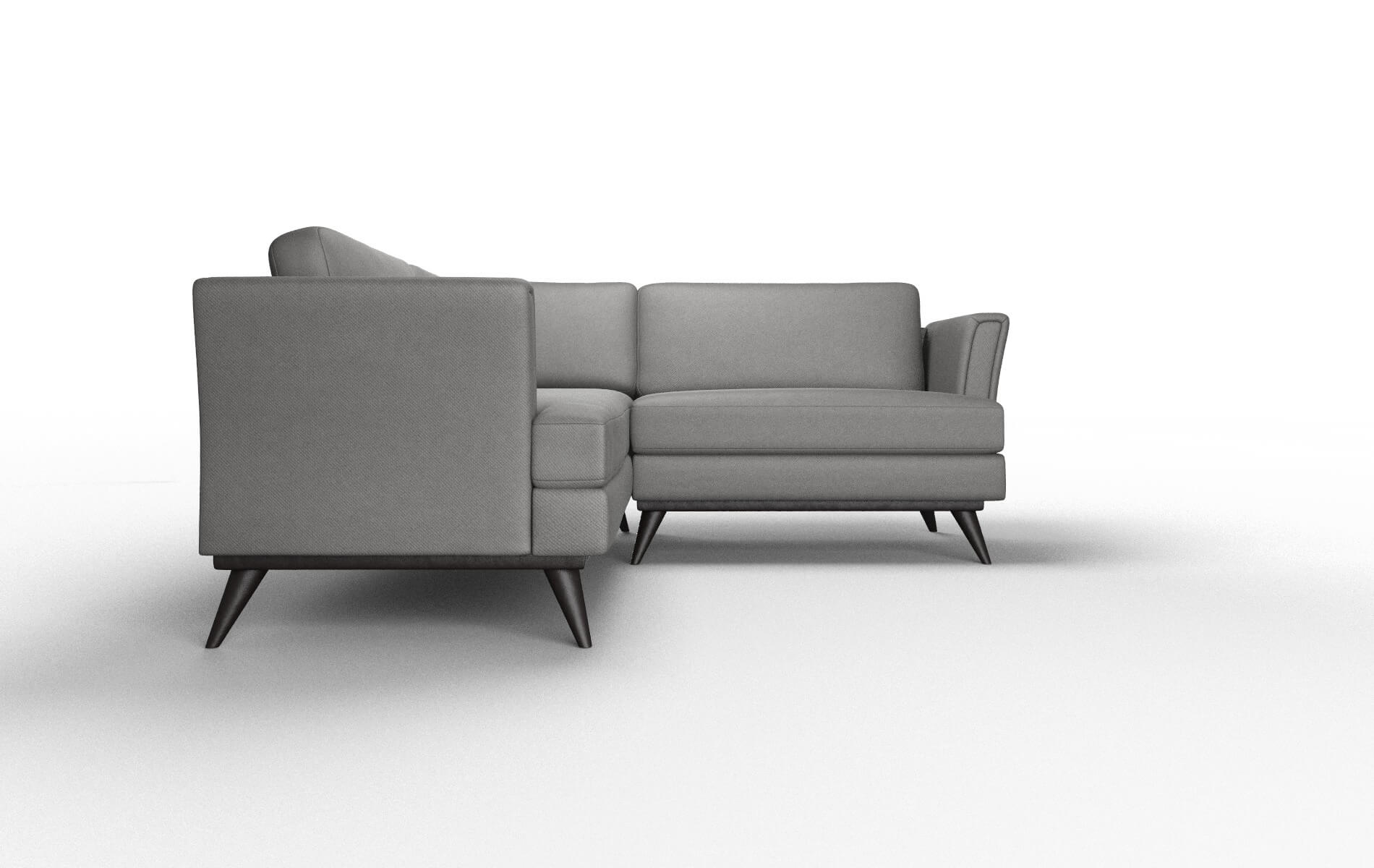 Antalya Rocket Charcoal Sectional espresso legs 2