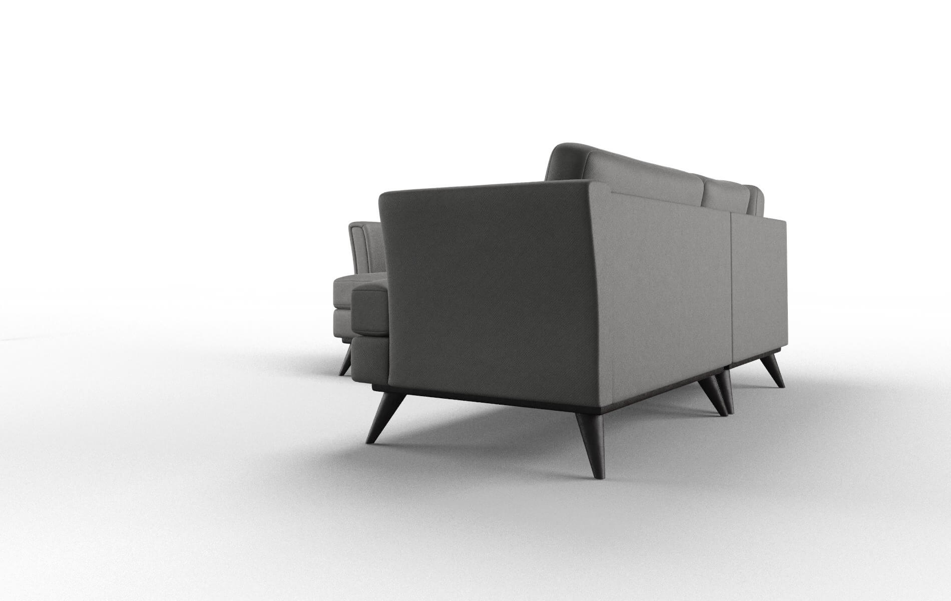 Antalya Rocket Charcoal Sectional espresso legs 4