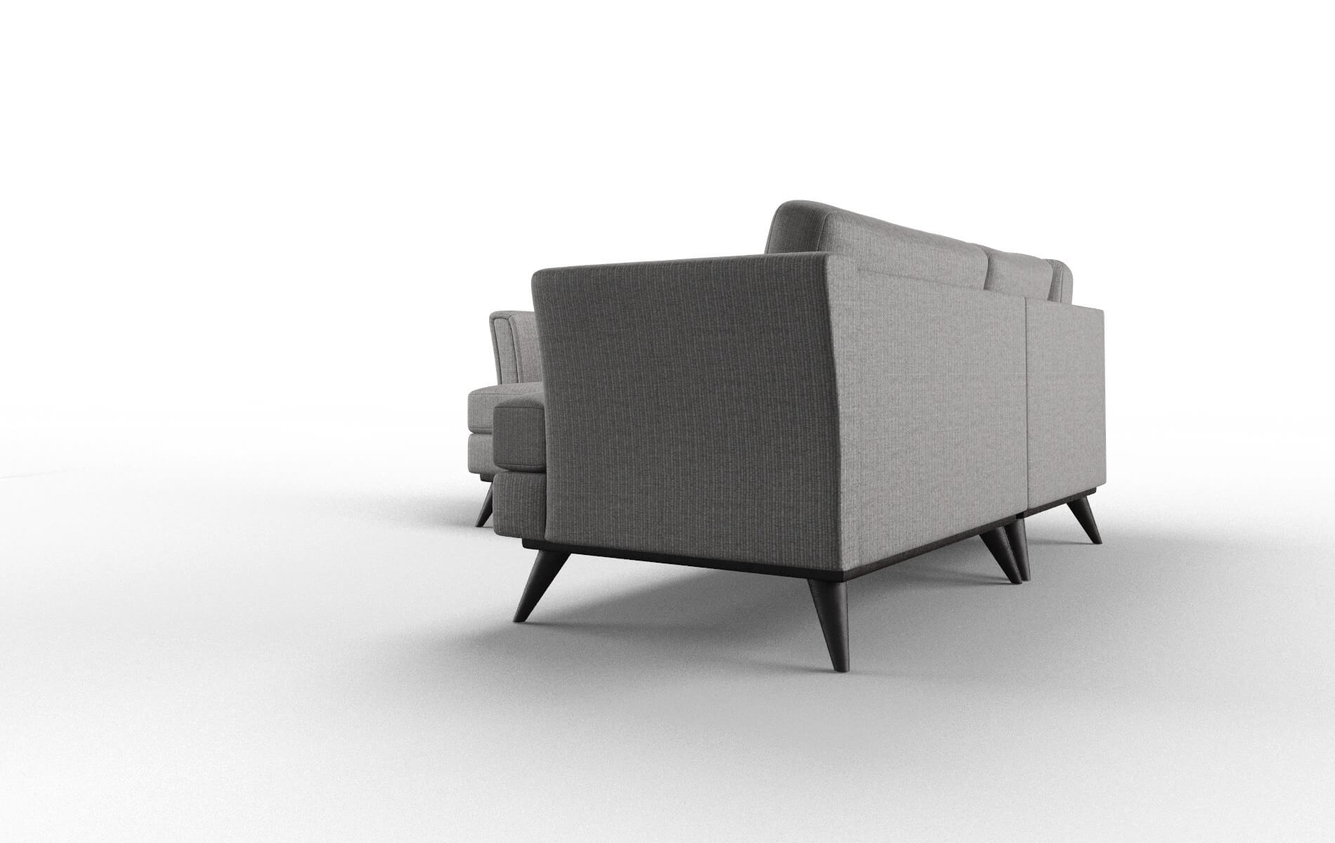 Antalya Terrain Oatmeal Sectional espresso legs 5