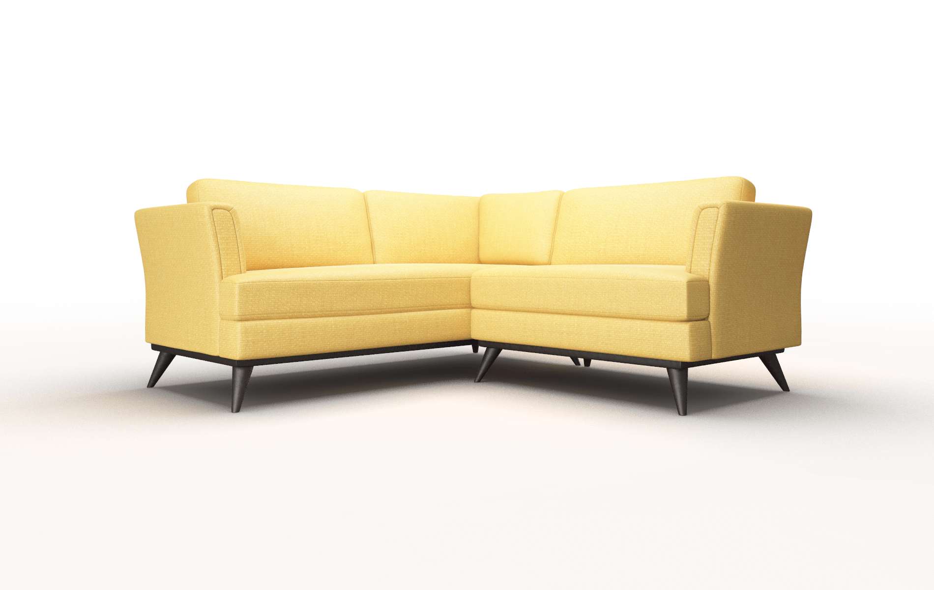 Antalya Tess Turmeric Sectional espresso legs 1