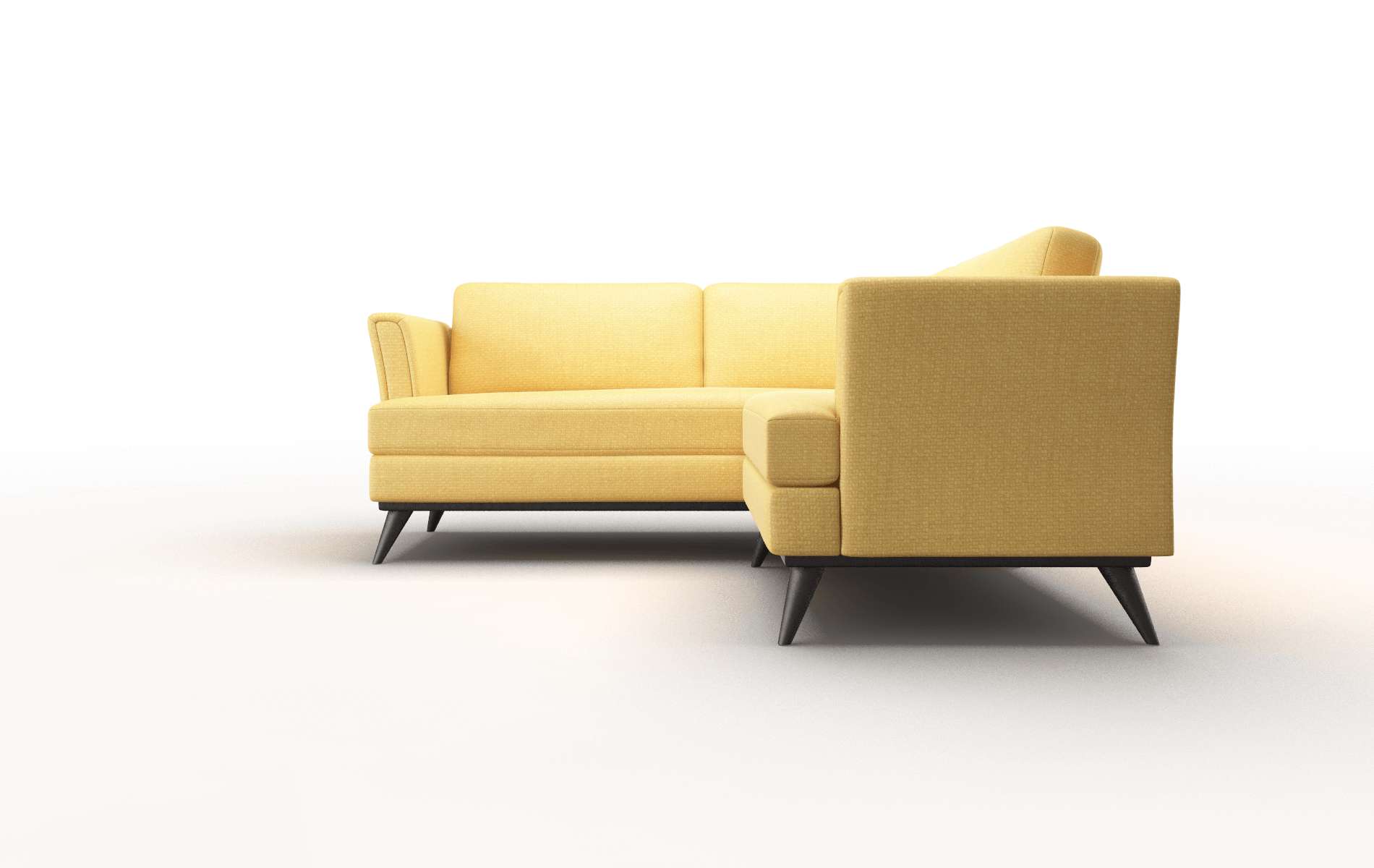 Antalya Tess Turmeric Sectional espresso legs 5