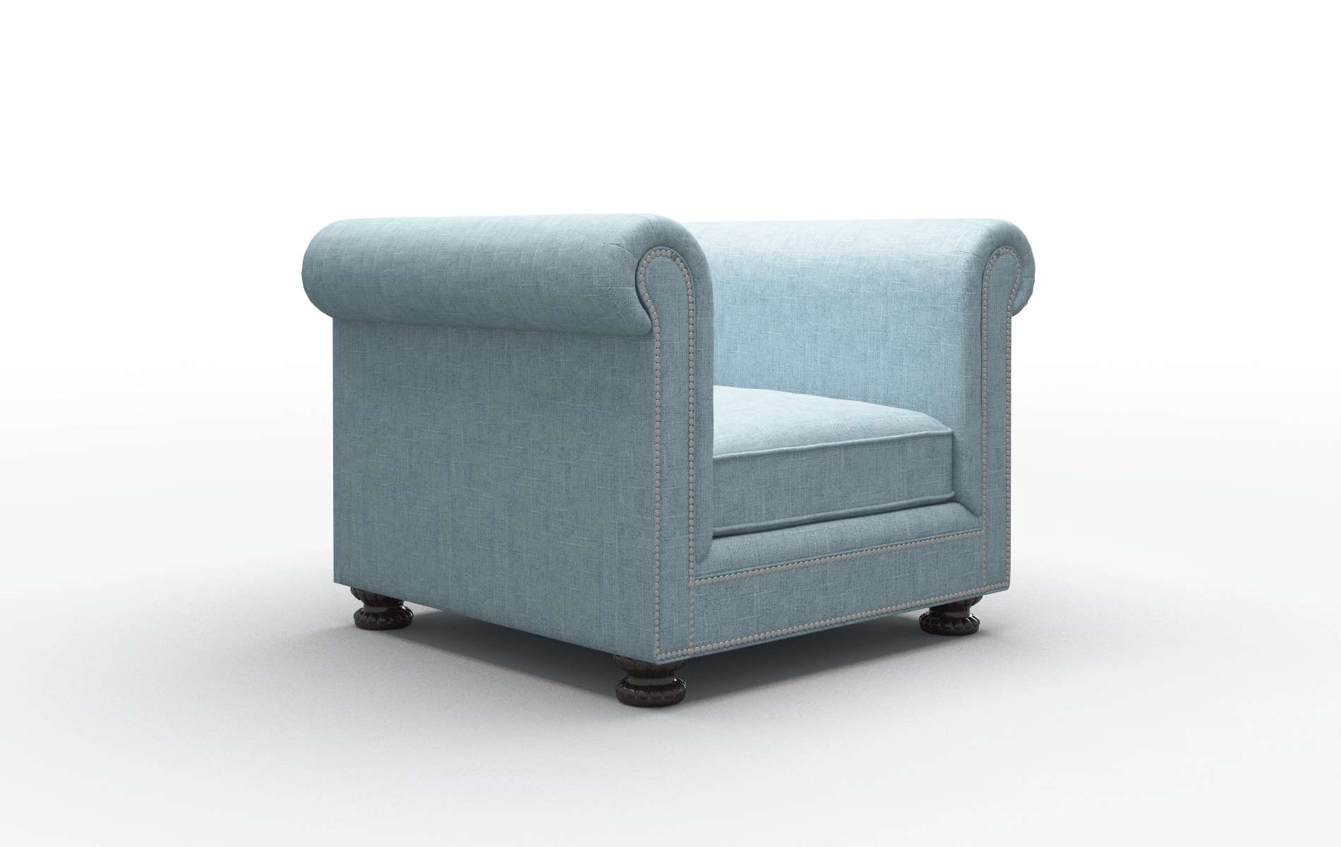 Athens Atlas Turquoise Chair espresso legs 2