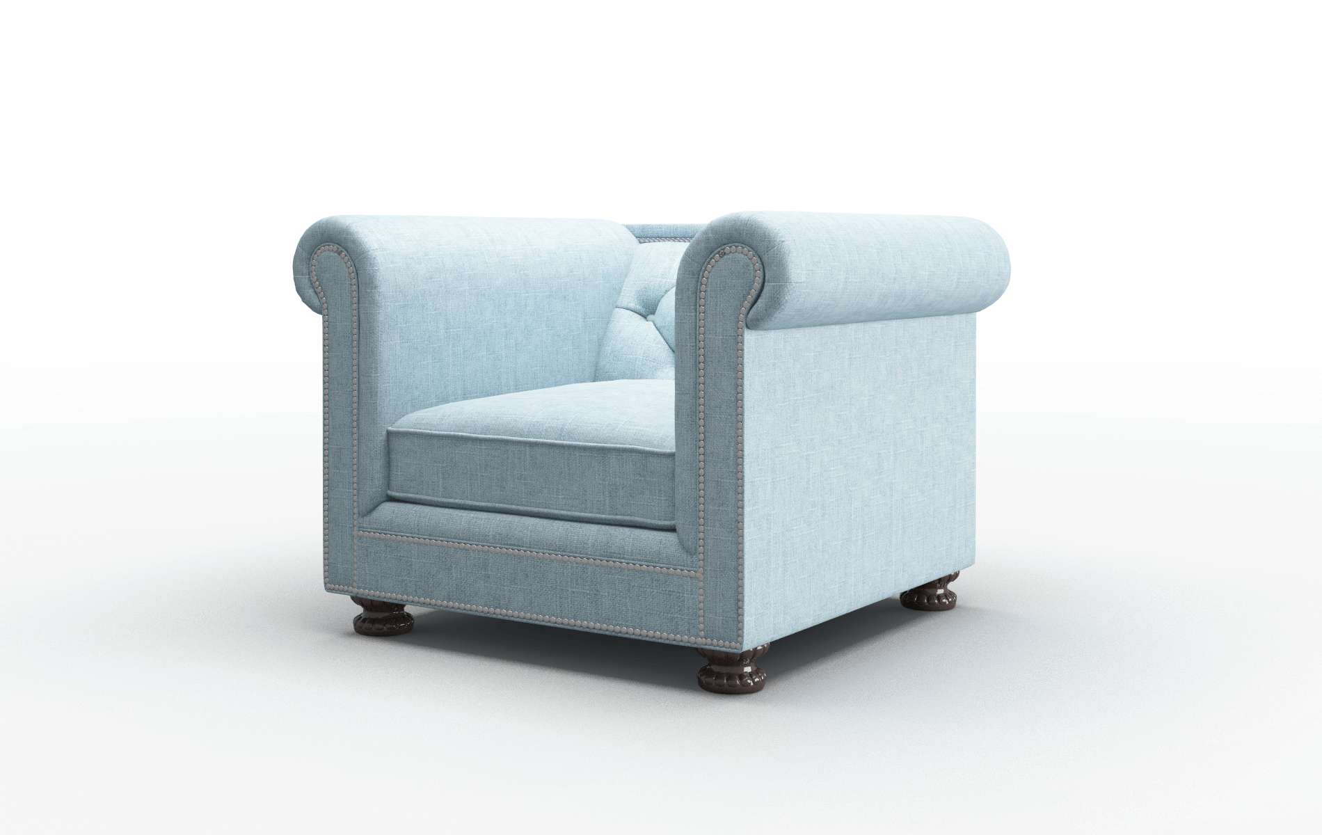 Athens Atlas Turquoise Chair espresso legs 4