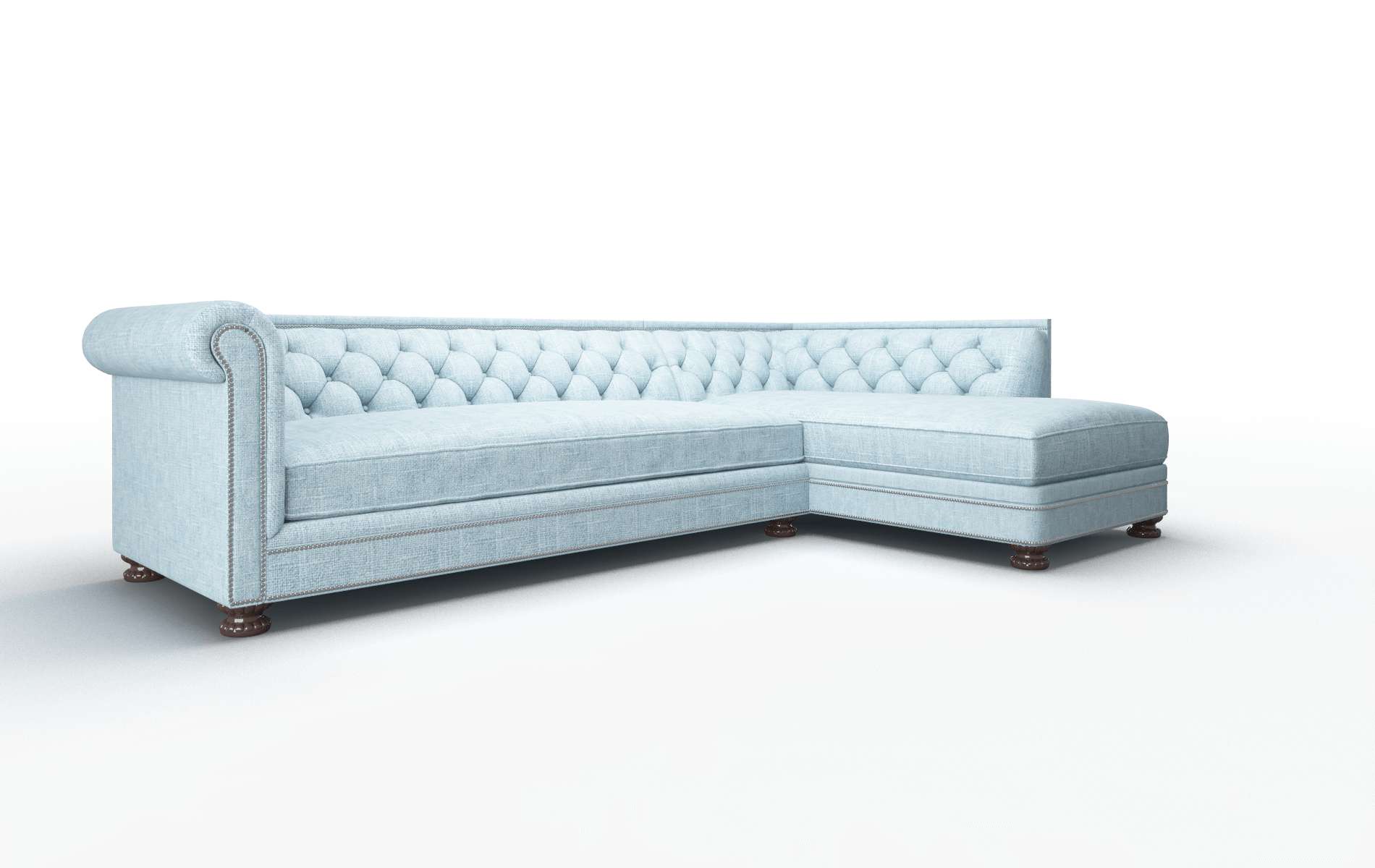 Athens Atlas Turquoise Panel espresso legs 2