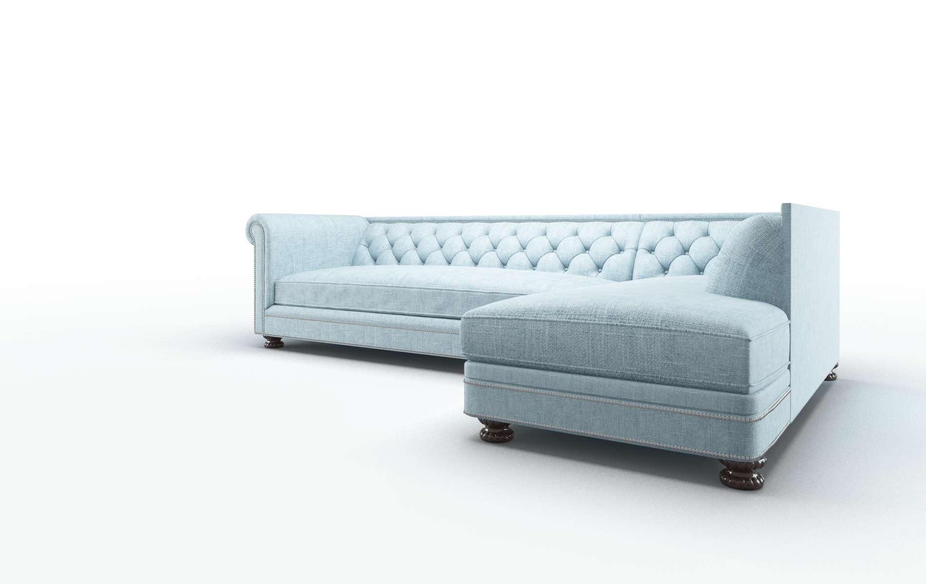 Athens Atlas Turquoise Panel espresso legs 4