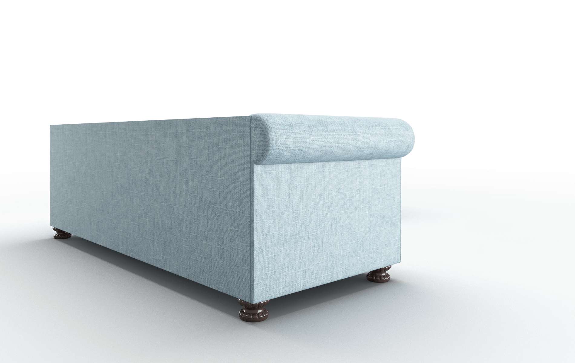 Athens Atlas Turquoise Sectional espresso legs 3