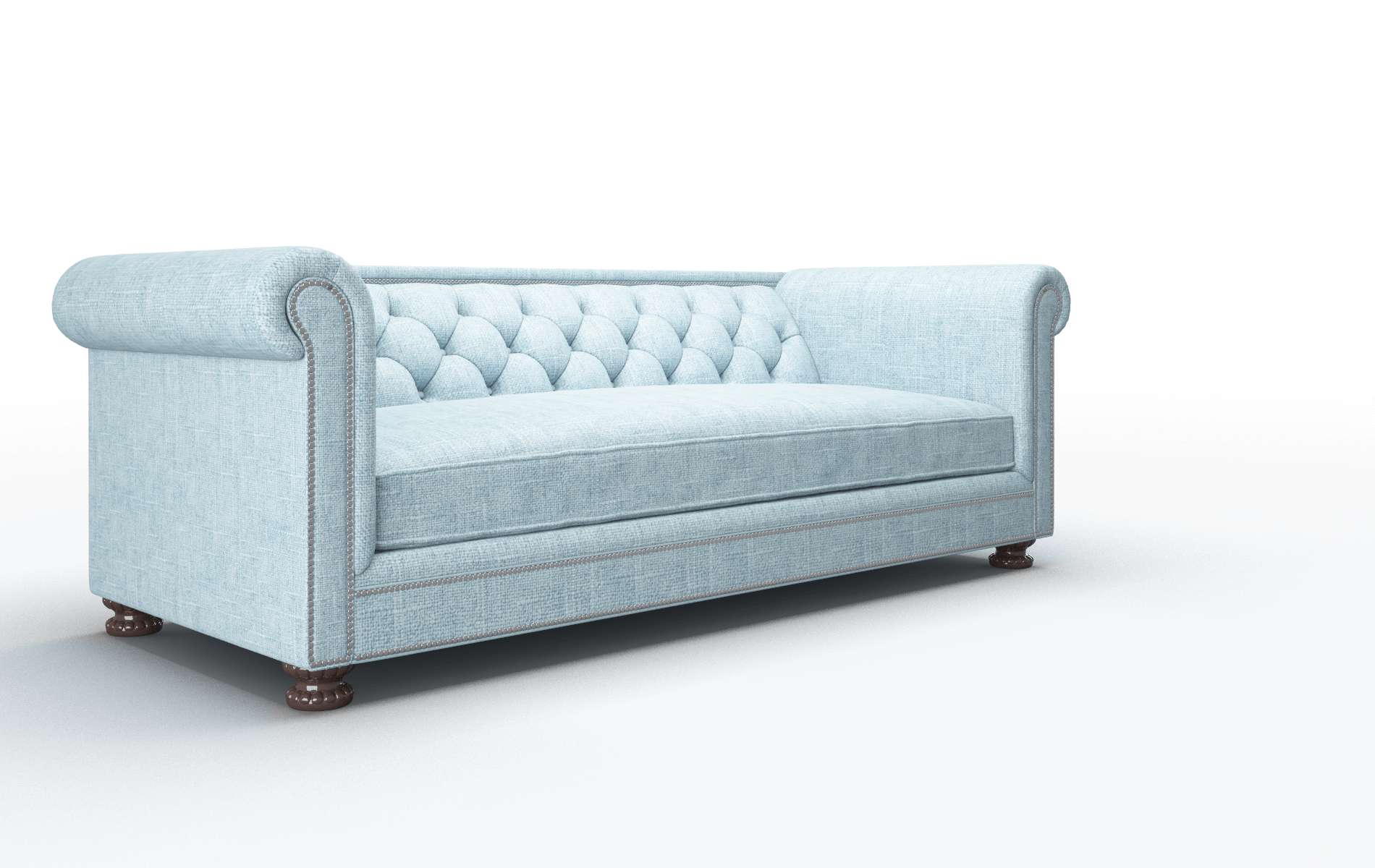 Athens Atlas Turquoise Sofa espresso legs 2