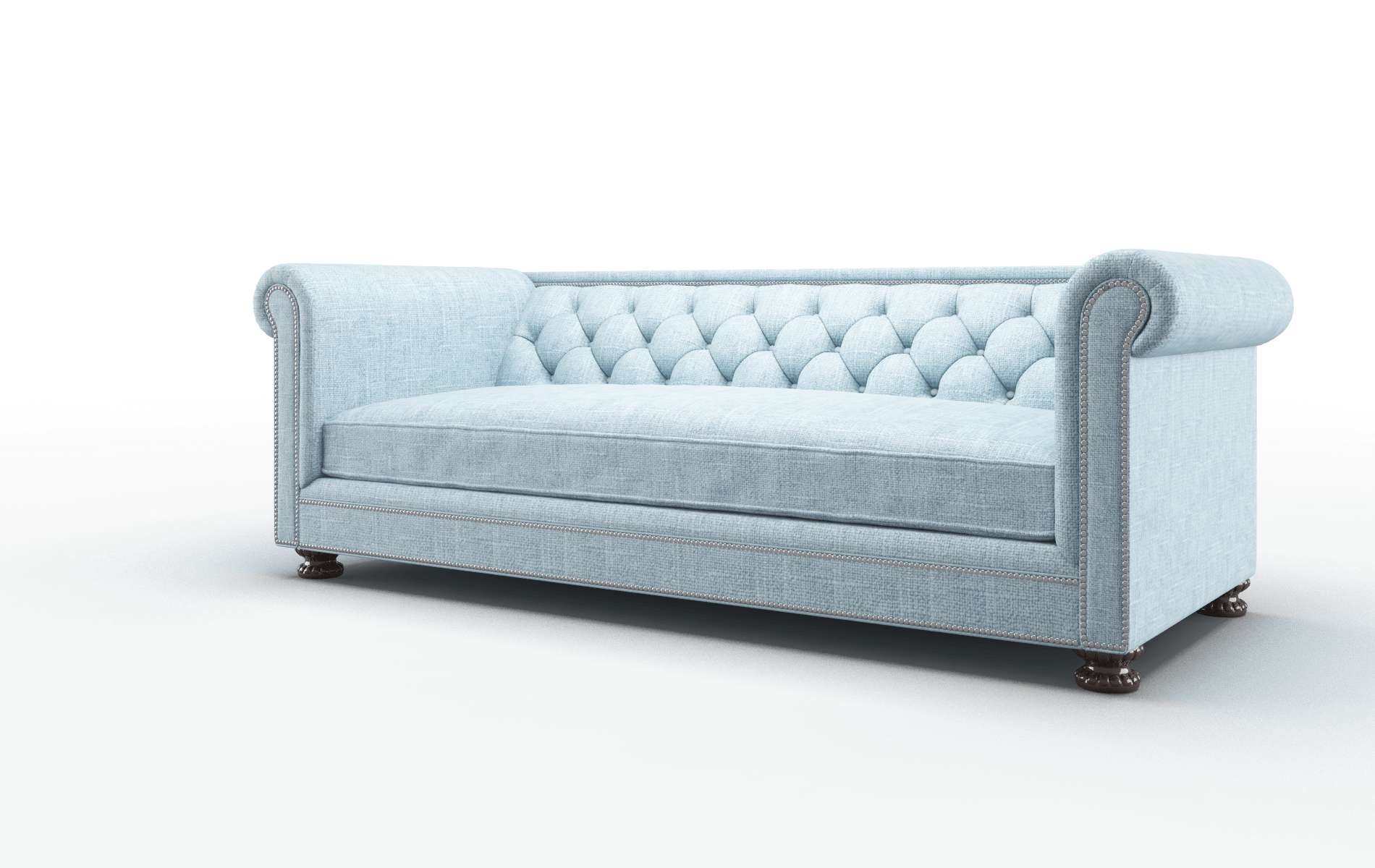 Athens Atlas Turquoise Sofa espresso legs 4