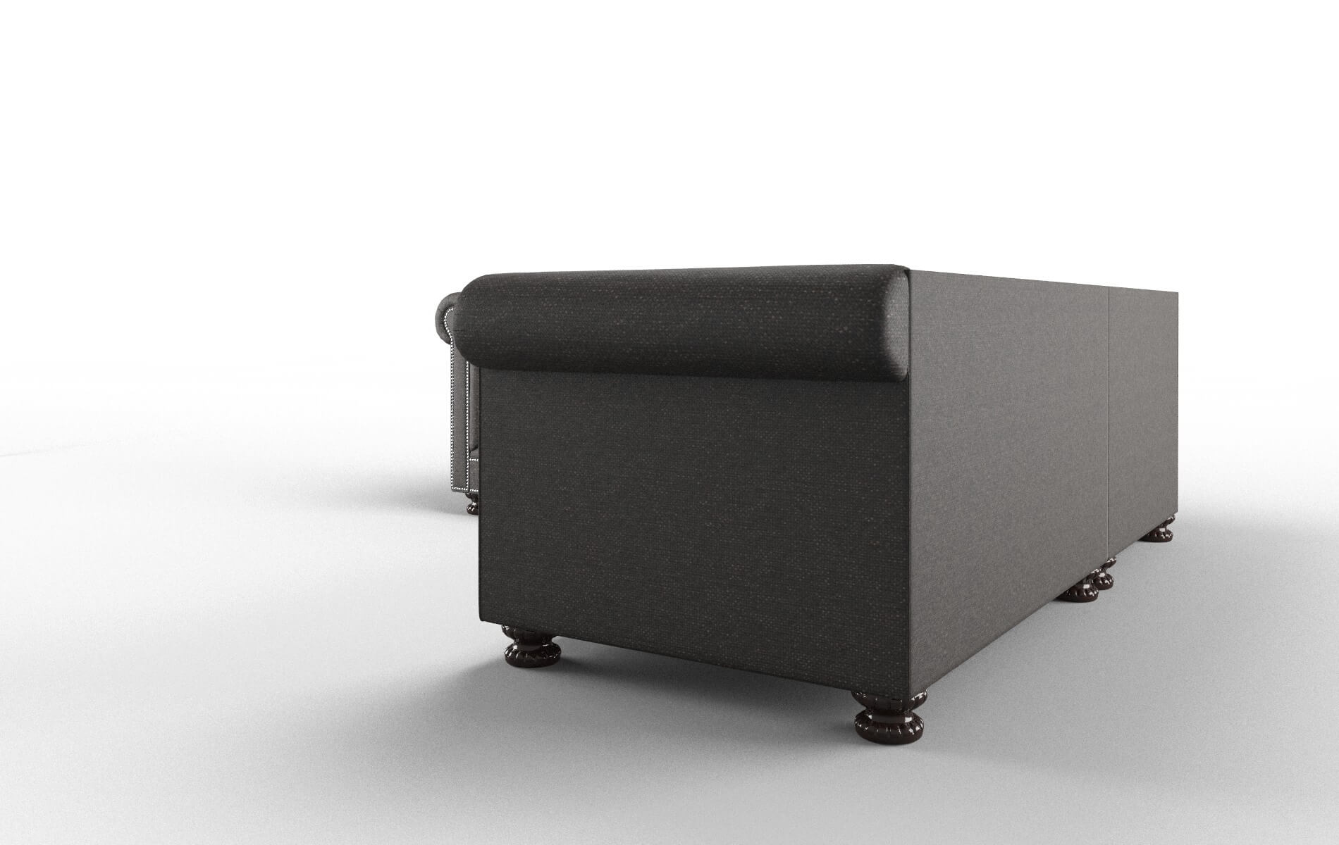 Athens Avenger Denim Sectional espresso legs 4