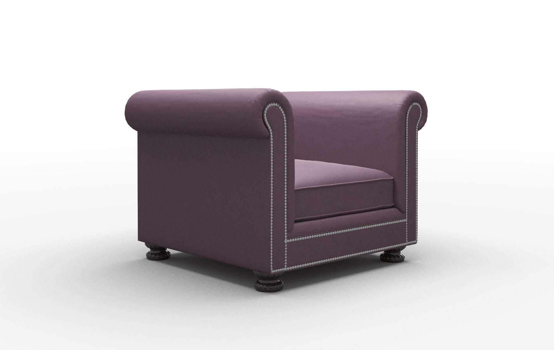 Athens Bella Aubergine Chair espresso legs 2