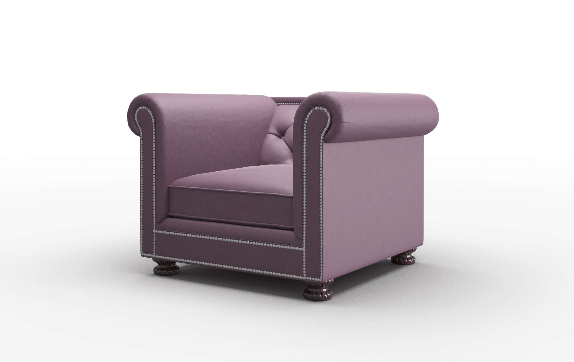 Athens Bella Aubergine Chair espresso legs 4