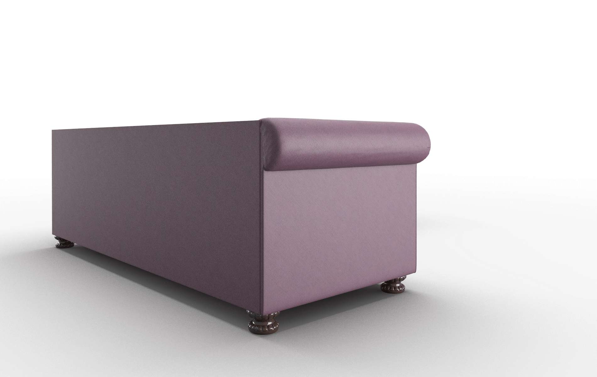 Athens Bella Aubergine Sectional espresso legs 3
