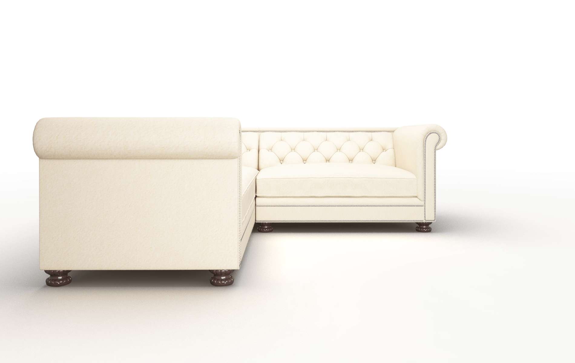 Athens Bella Buckwheat Sectional espresso legs 2